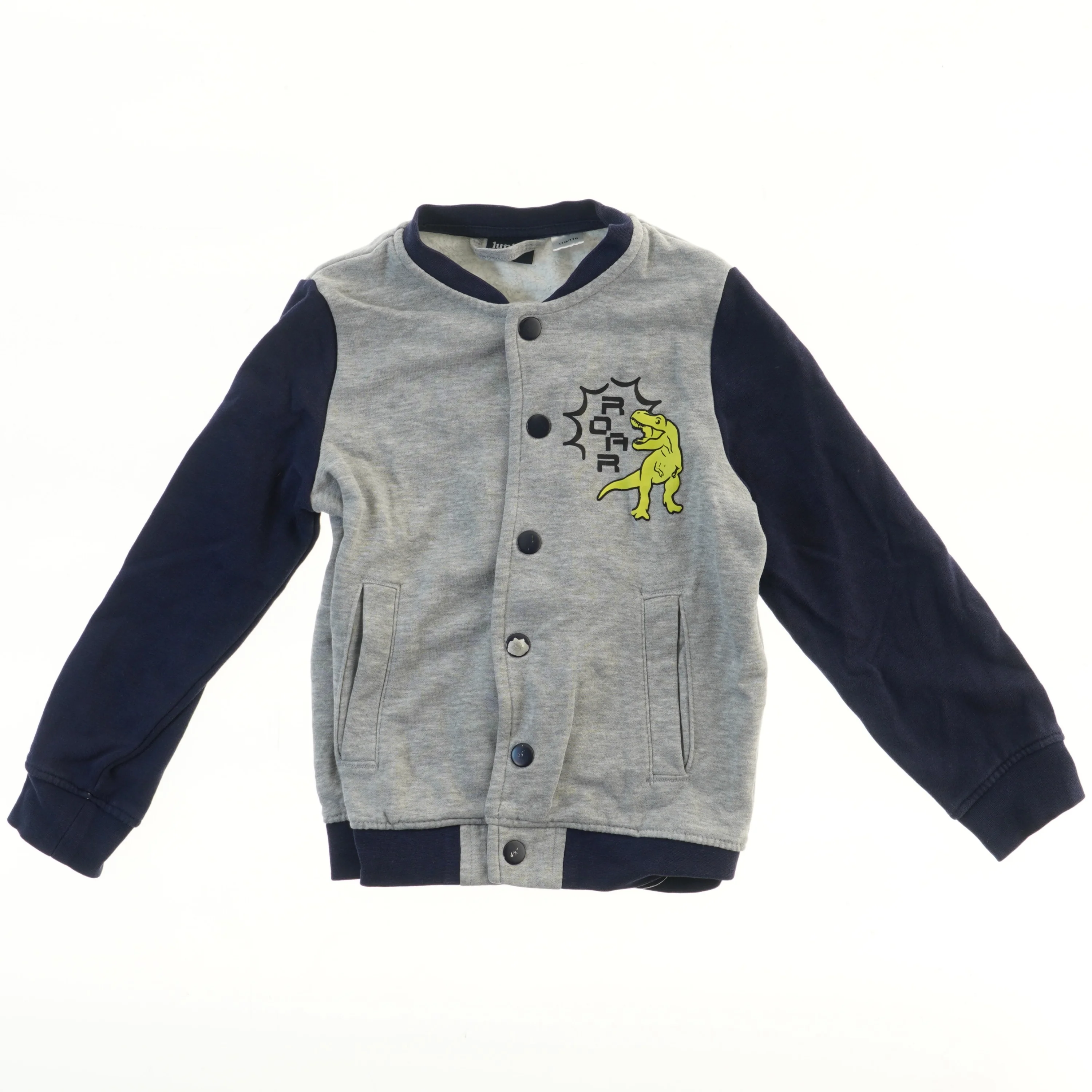 Børne cardigan med dinosaurmotiv fra Lupilu (str. 110)