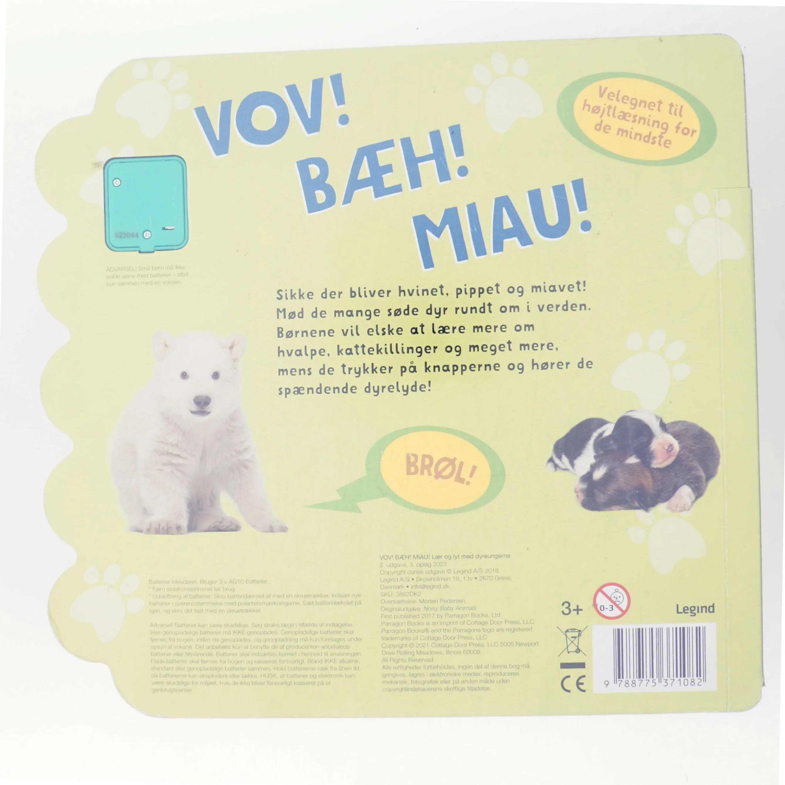 Vov! Bæh! Miau! - lær og lyt med dyreungerne af <Bogens forfattere> (Bog)