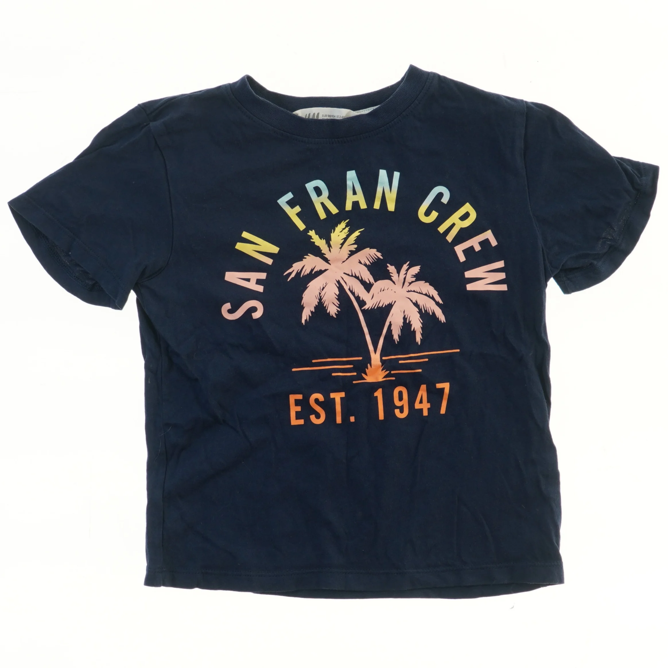 Børne T-shirt med San Fran Crew print fra H&M (str. 98)