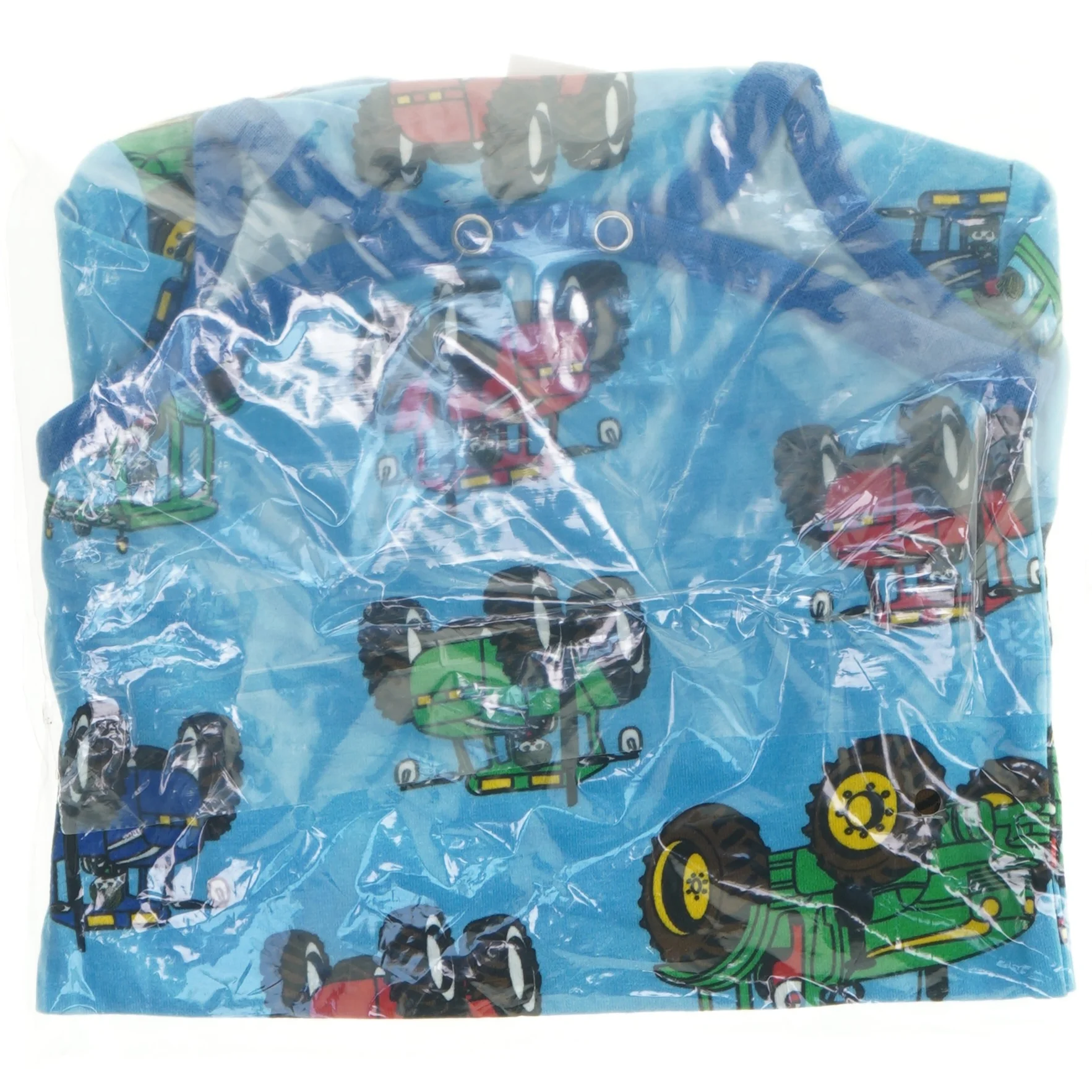 Baby bodystocking med traktorprint fra Småfolk (str. 68)