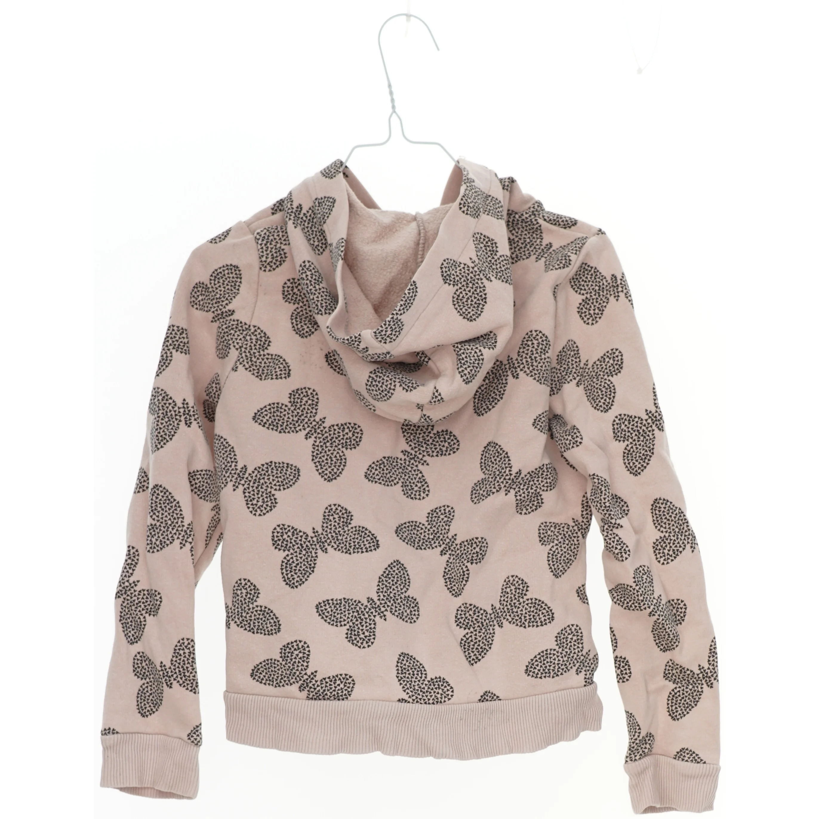 Lyserød hættetrøje med sommerfuglmønster fra H&M (str. 122)