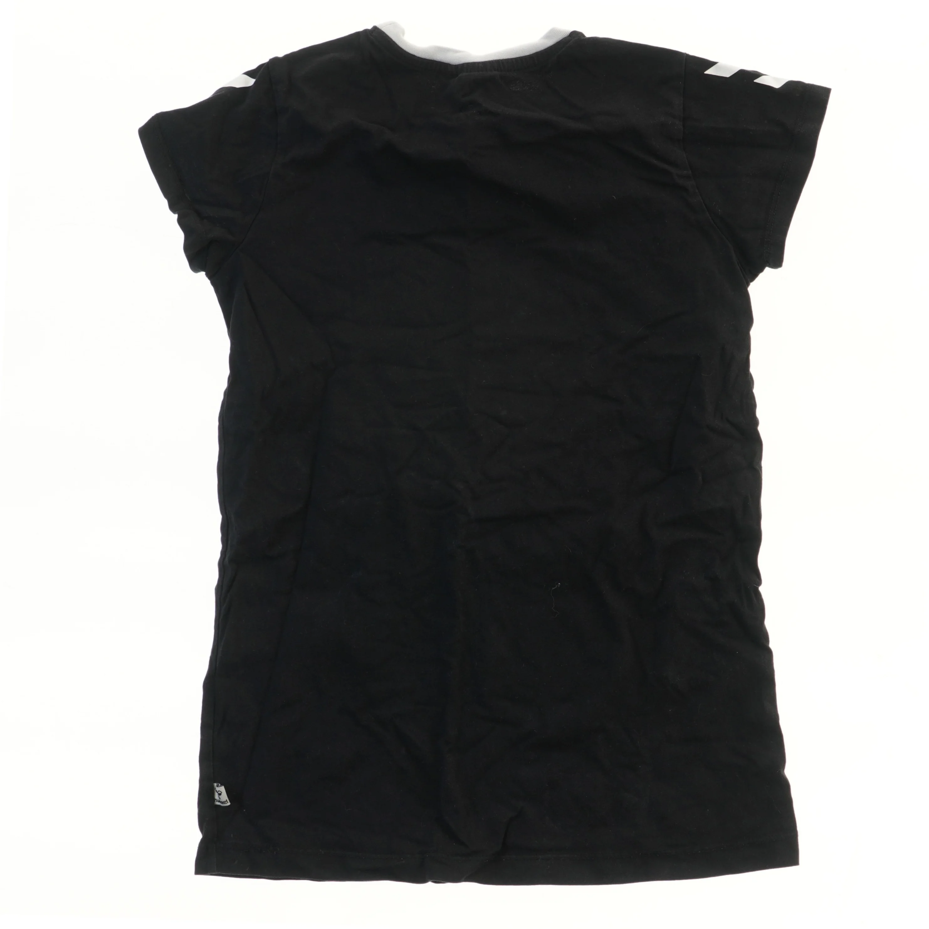 Sort t-shirt med hvide detaljer fra Hummel (str. 122)