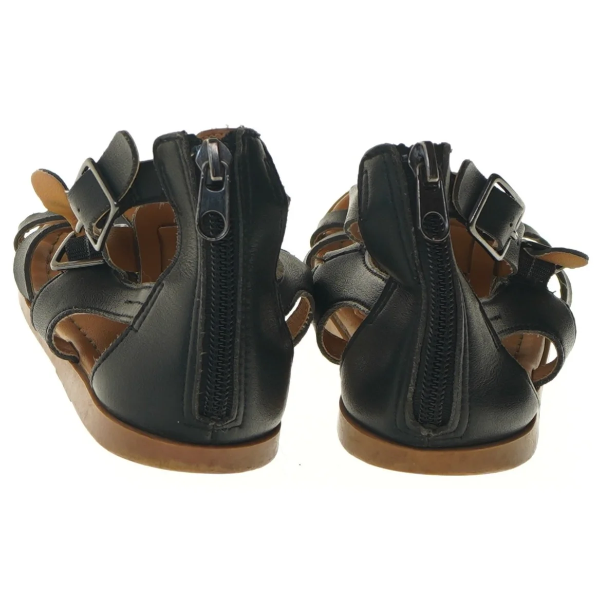 Sorte lædersandaler str. 31 fra H&M (str. 31 )