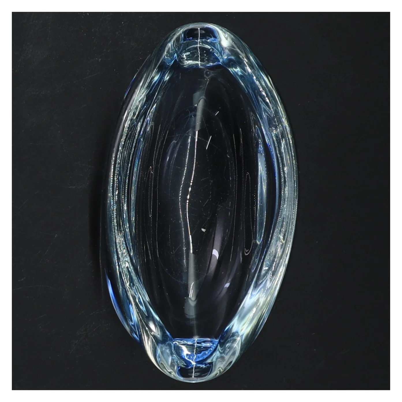 Holmegaard skål i blåt glas(str. 14 cm)