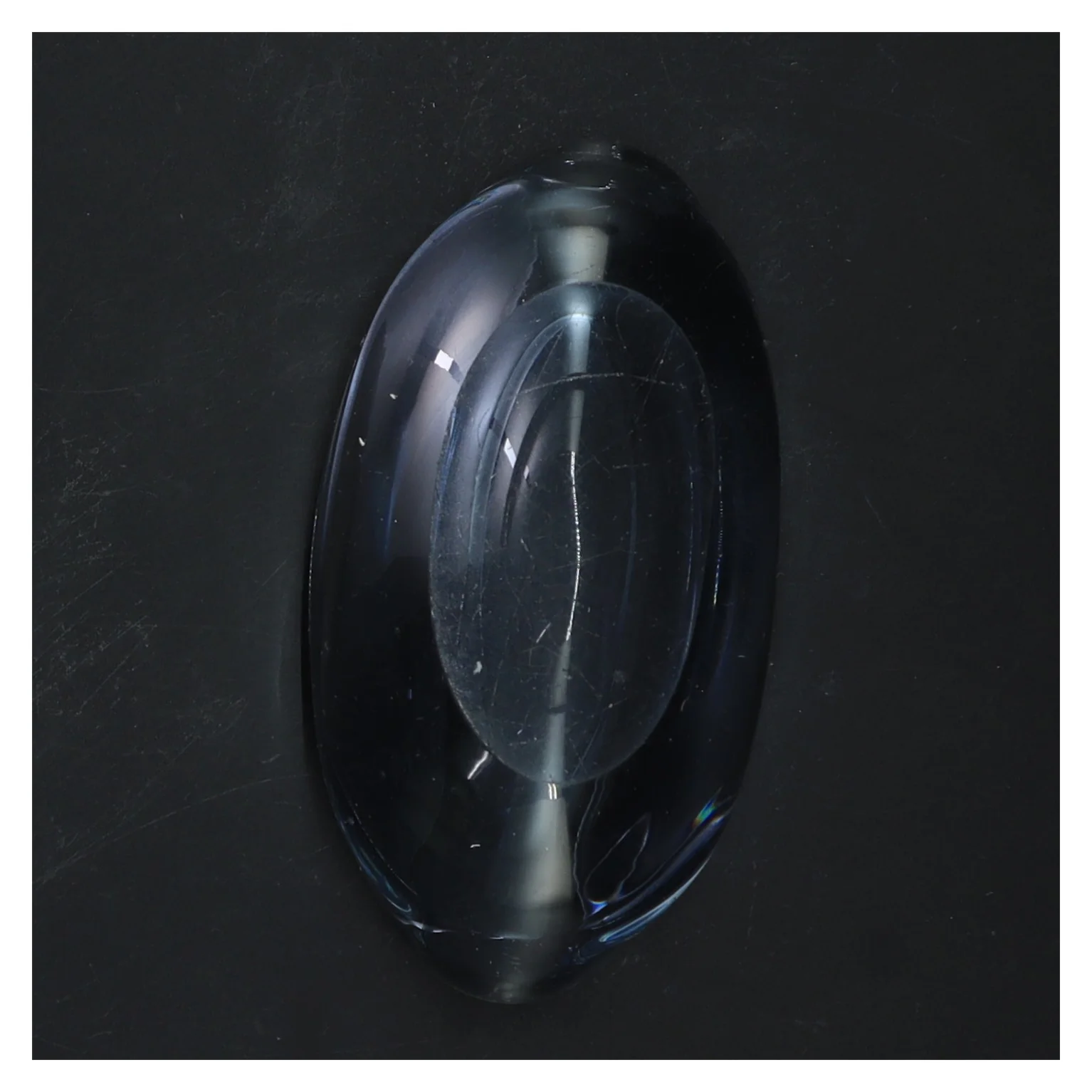 Holmegaard skål i blåt glas(str. 14 cm)