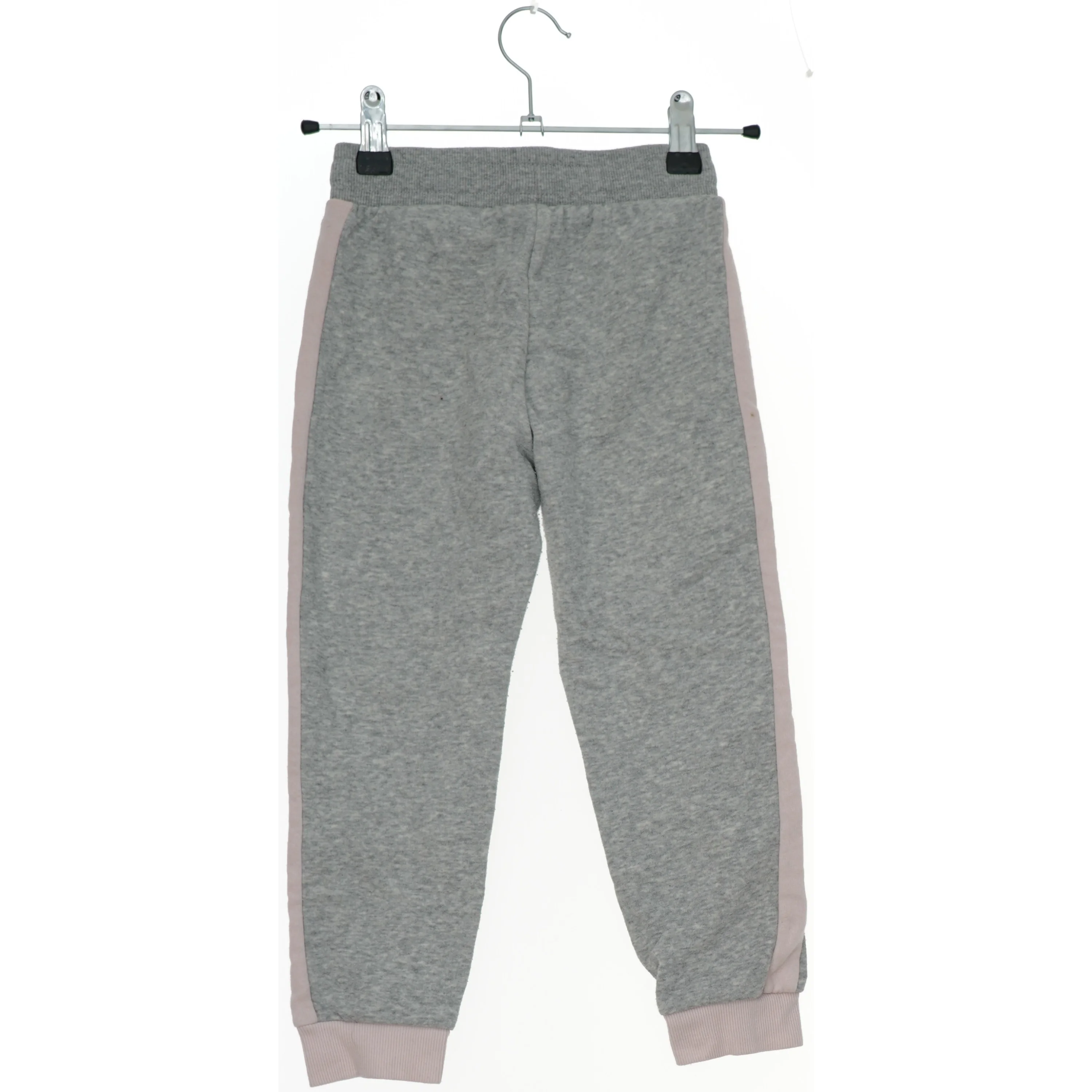 Grå sweatpants med lyserøde striber fra H&M (str. 110)