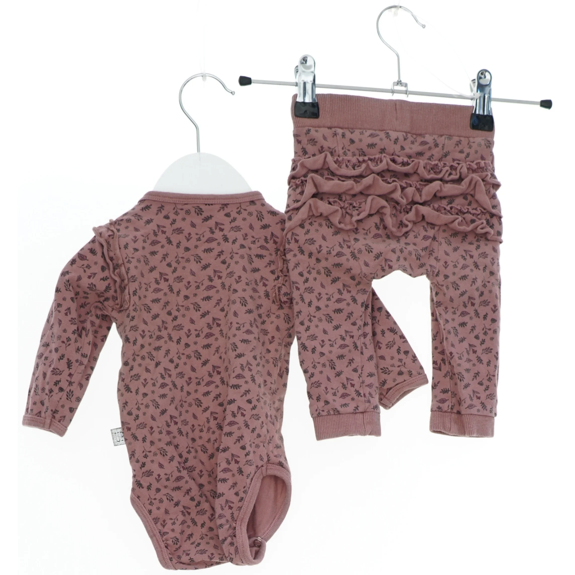 Baby sæt med bodystocking og bukser fra Kidsup (str. 62)