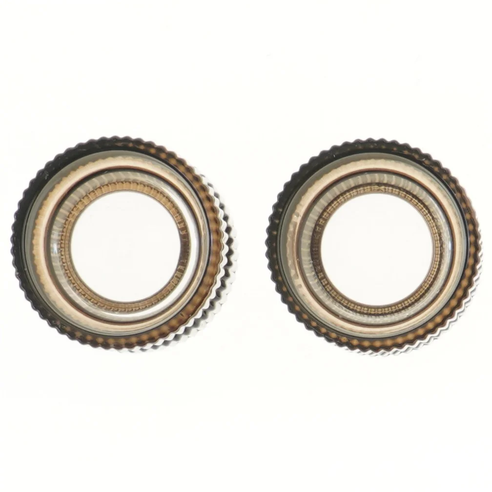 Rillede glaslysestager (str. Ø 9 cm)