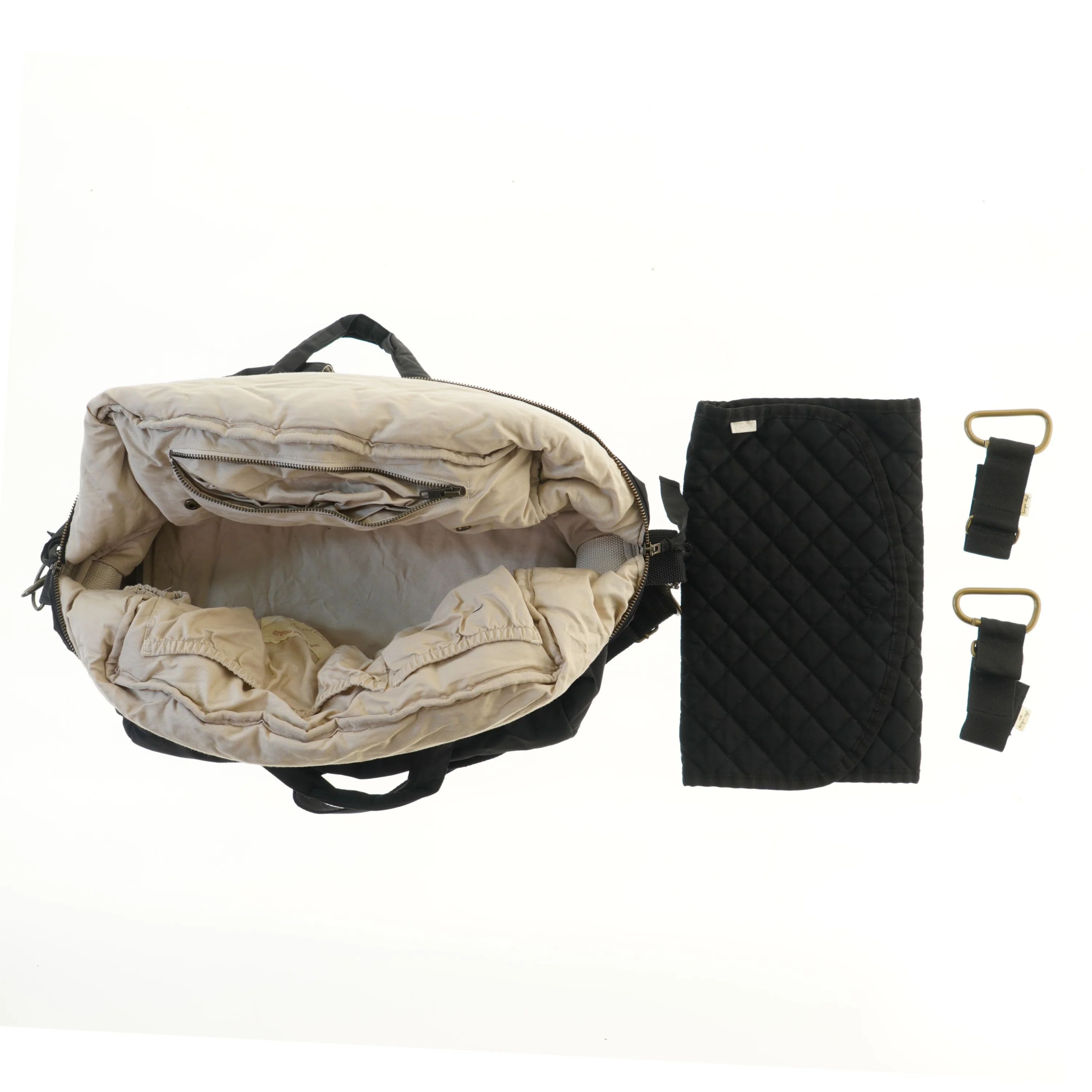 Stor sort pusletaske fra Konges Sløjd (str. 45x28 cm)