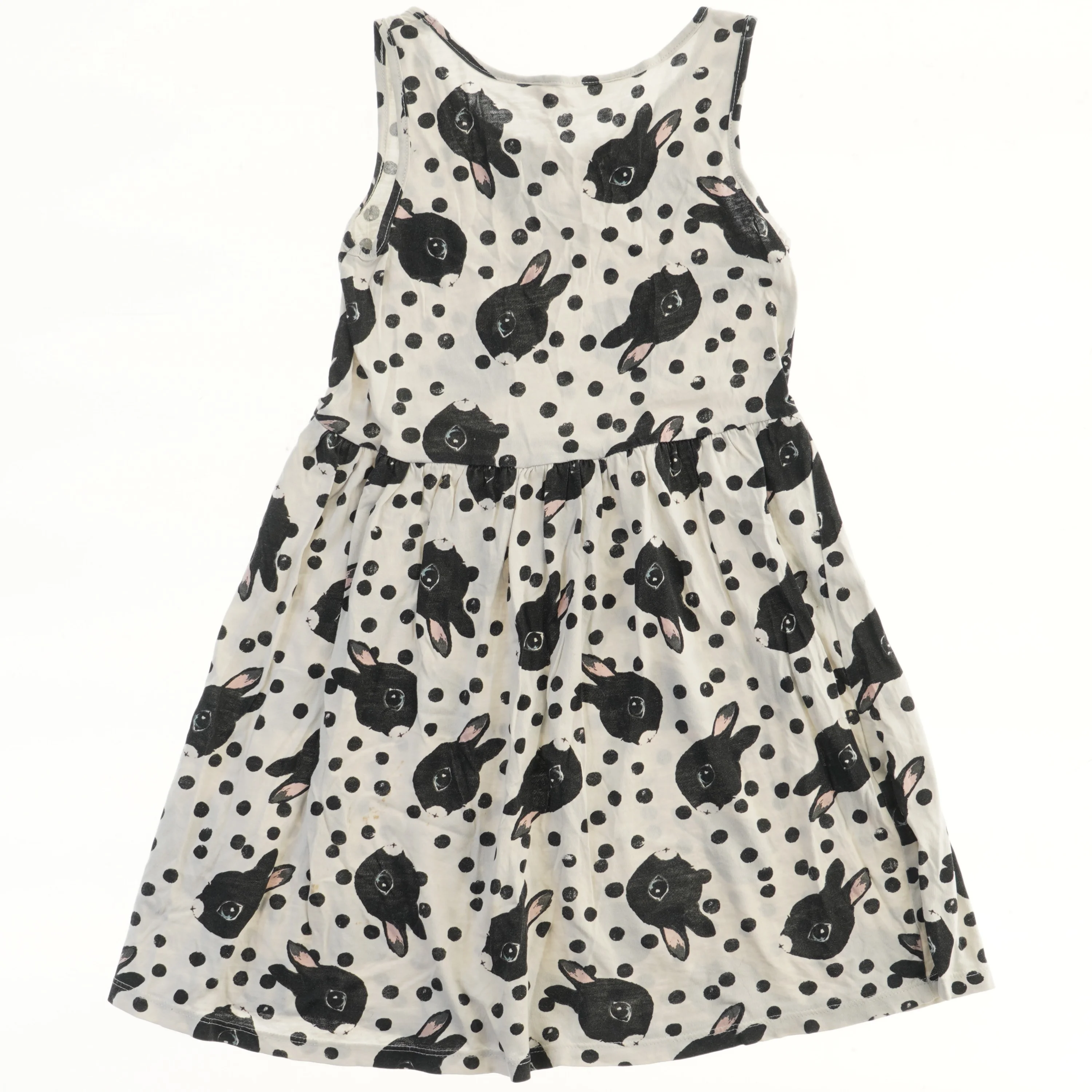 Polka Dot Kjole med Kaninprint fra H&M (str. 122)