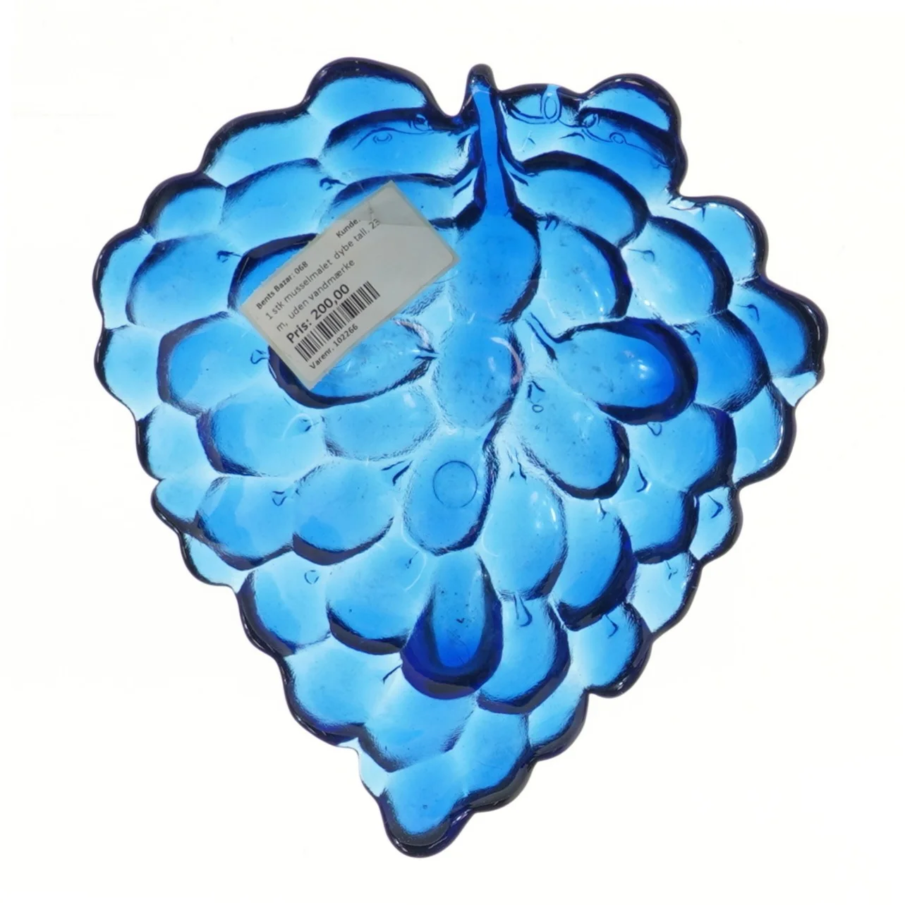 Glas skål formet som en blå frugt (str. 21x23 cm)