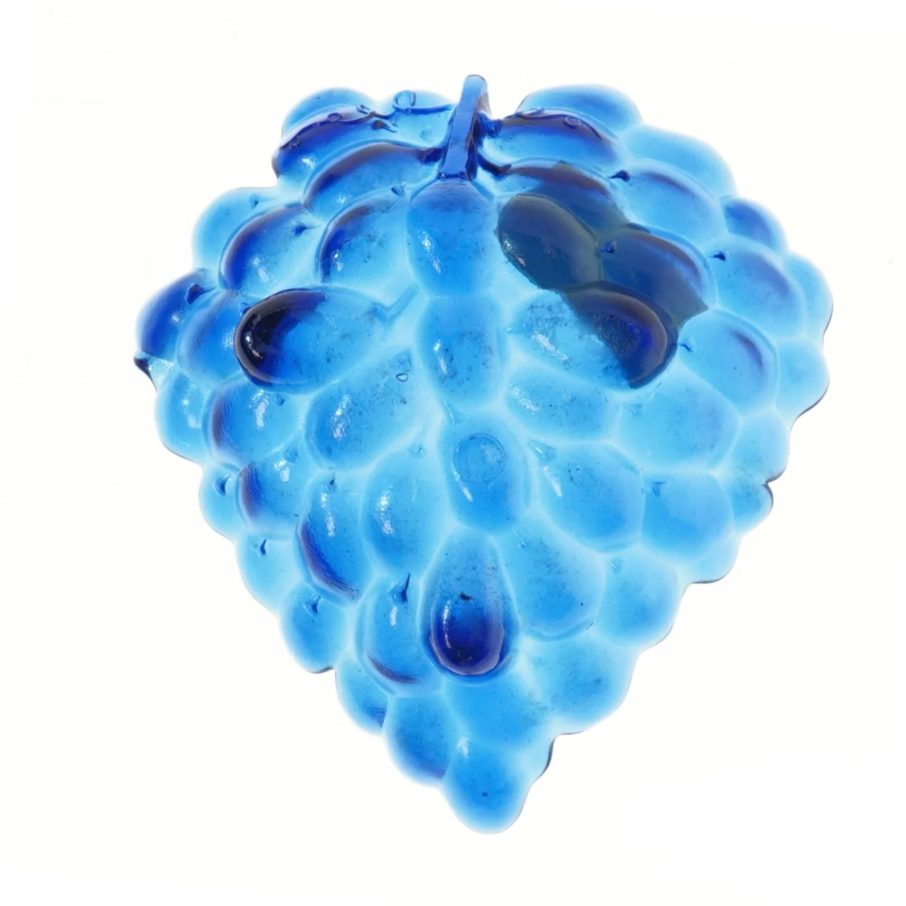 Glas skål formet som en blå frugt (str. 21x23 cm)