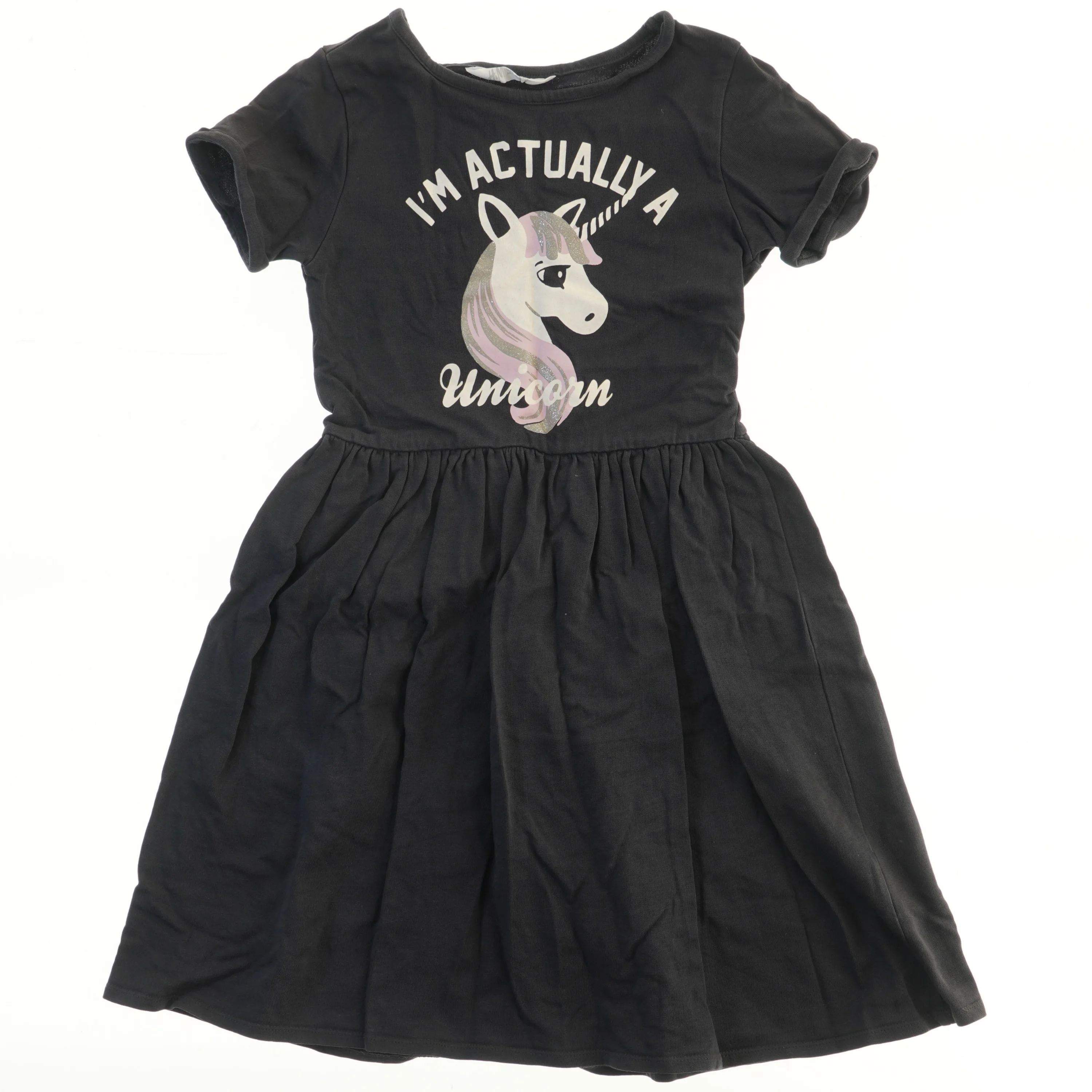 Børnekjole med Unicorn-print fra H&M (str. 122)