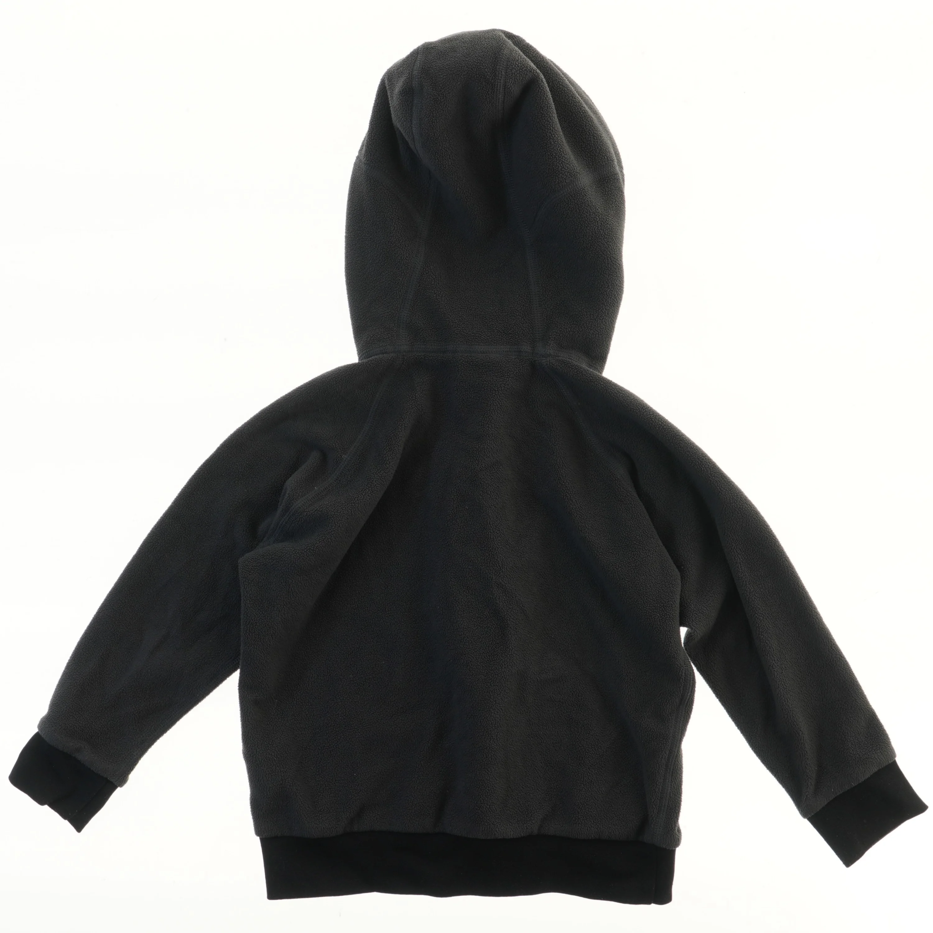 Sort fleece hættetrøje med lynlås fra Cintamani (str. 104)