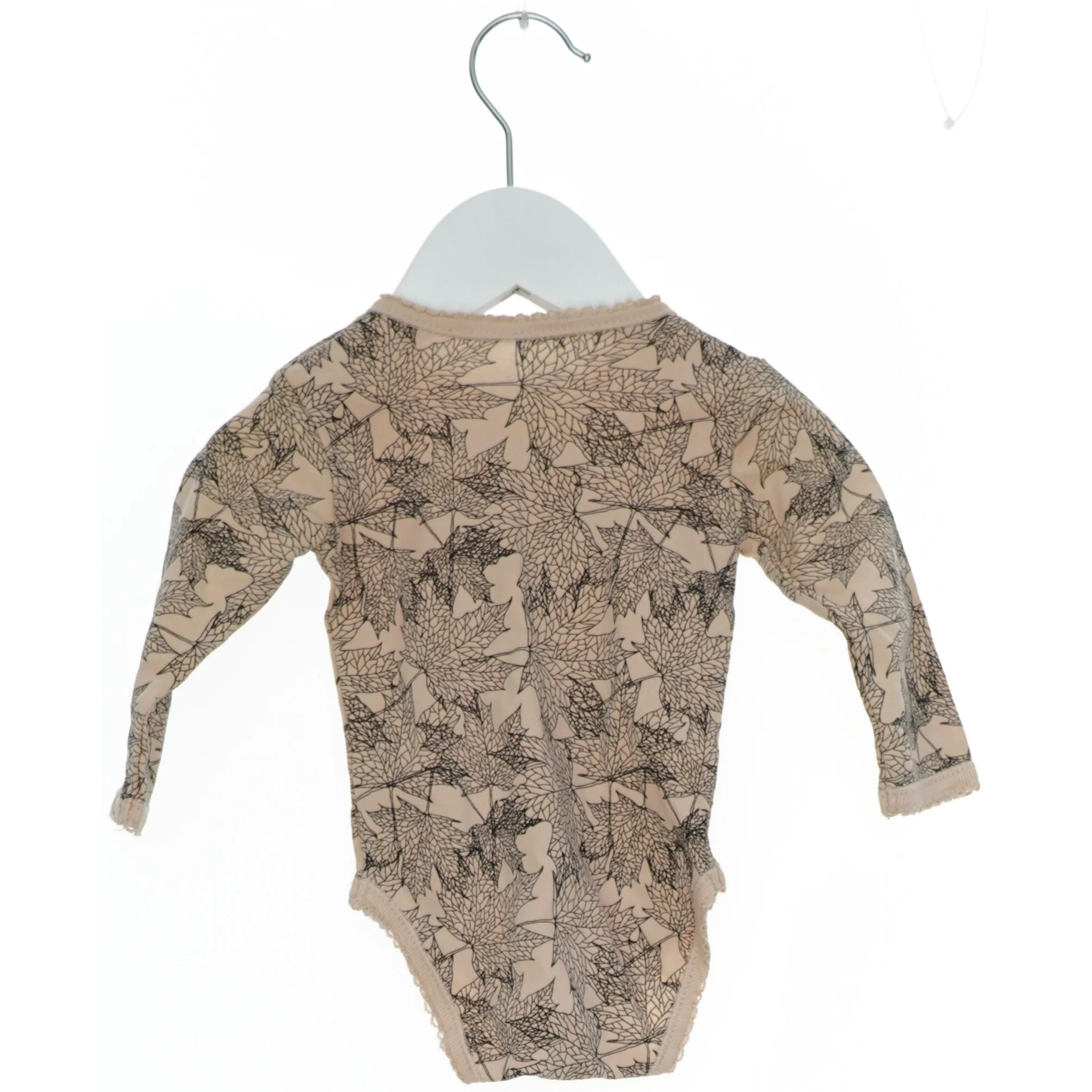 Langærmet bodystocking med bladmønster fra Petit (str. 62)