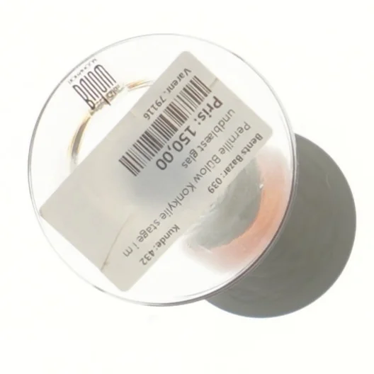 Lysestage i glas og metal fra Bülow (str. 19,5 cm)