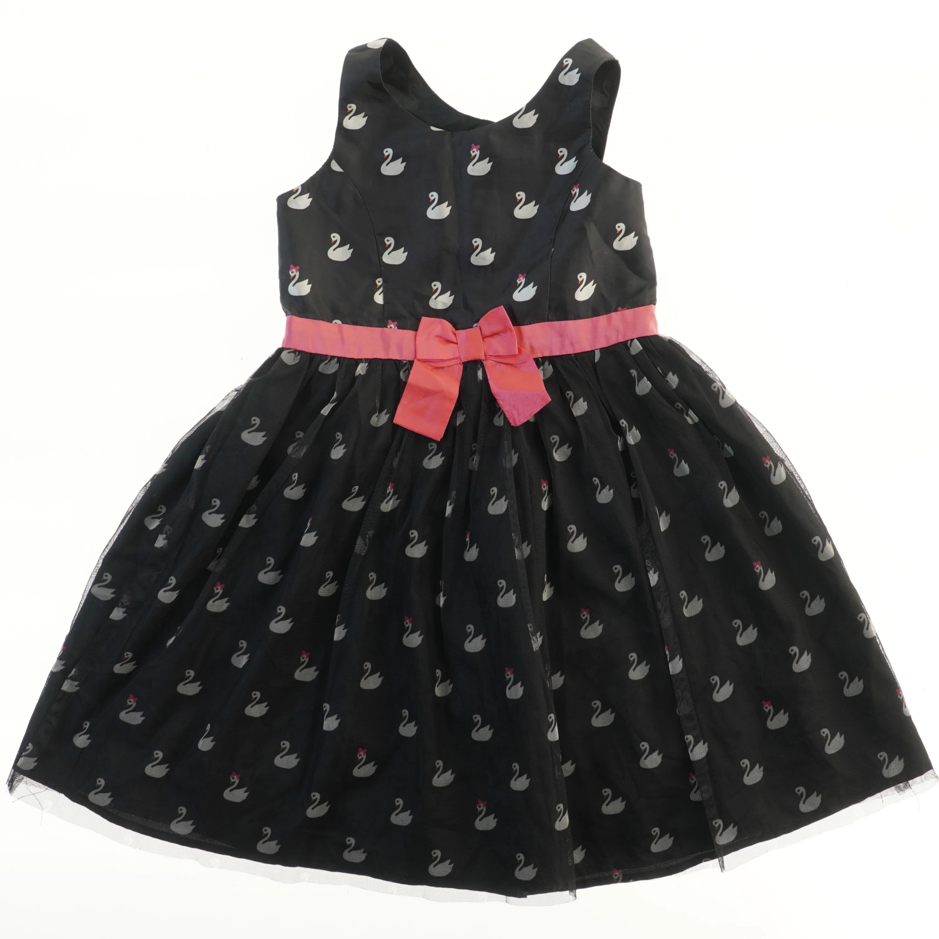Pige kjole med svanemotiv fra H&M (str. 128)