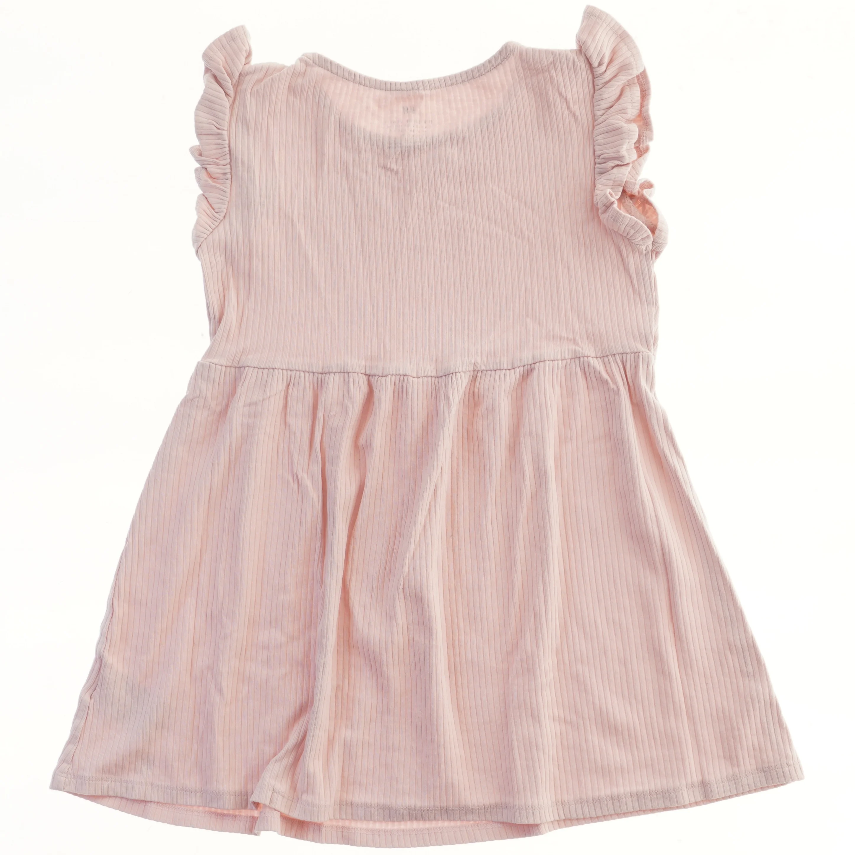 Lyserød sommerkjole med flæser fra H&M (str. 122)