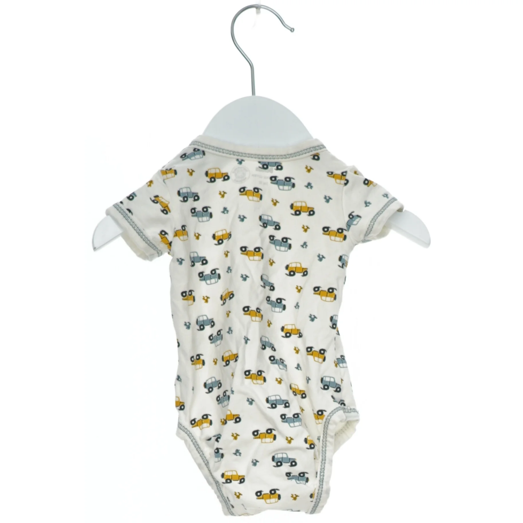 Kortærmet bodystocking med biler og blomster print fra BeKids (str. 50)