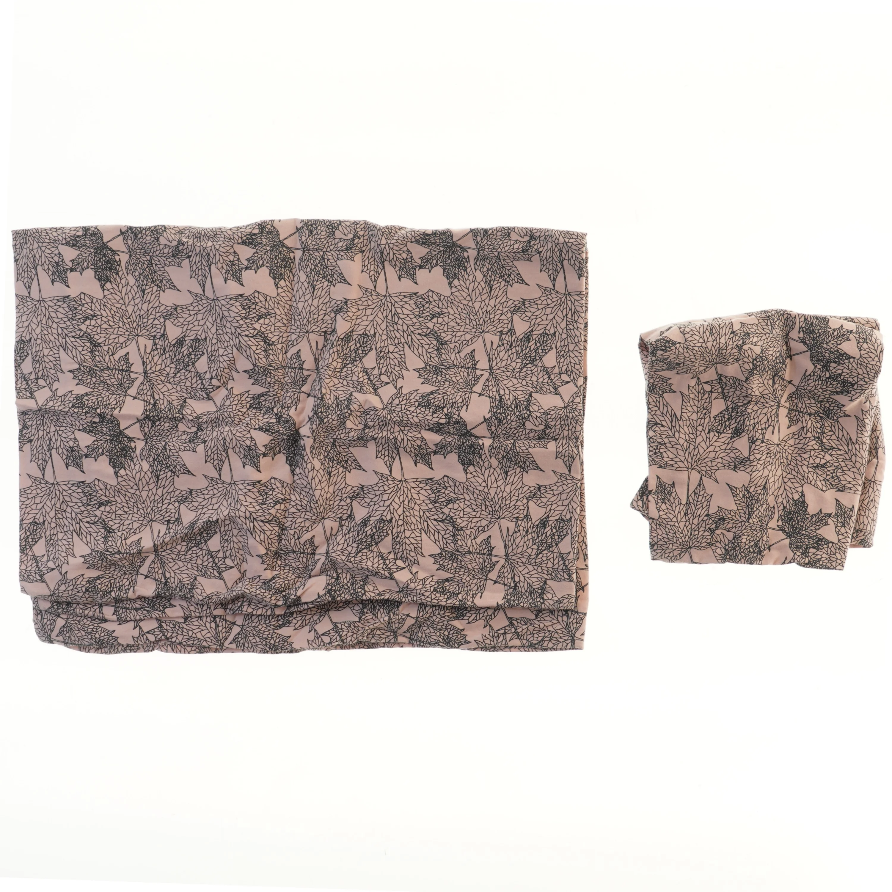 Stofpose med bladmønster fra Petit (str. 36x40 & 66x91 cm)