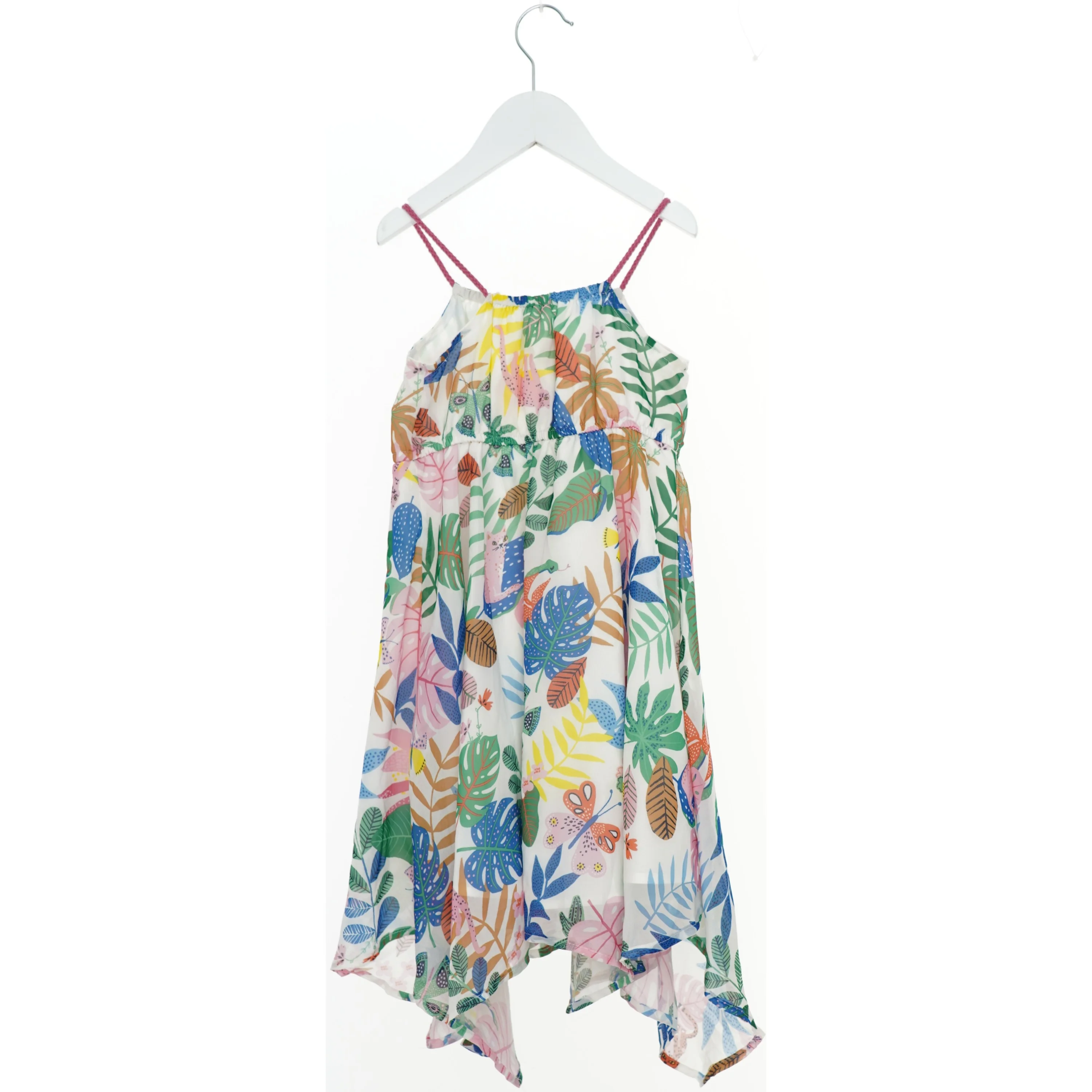 Sommerkjole med bladmønster fra H&M (str. 98)