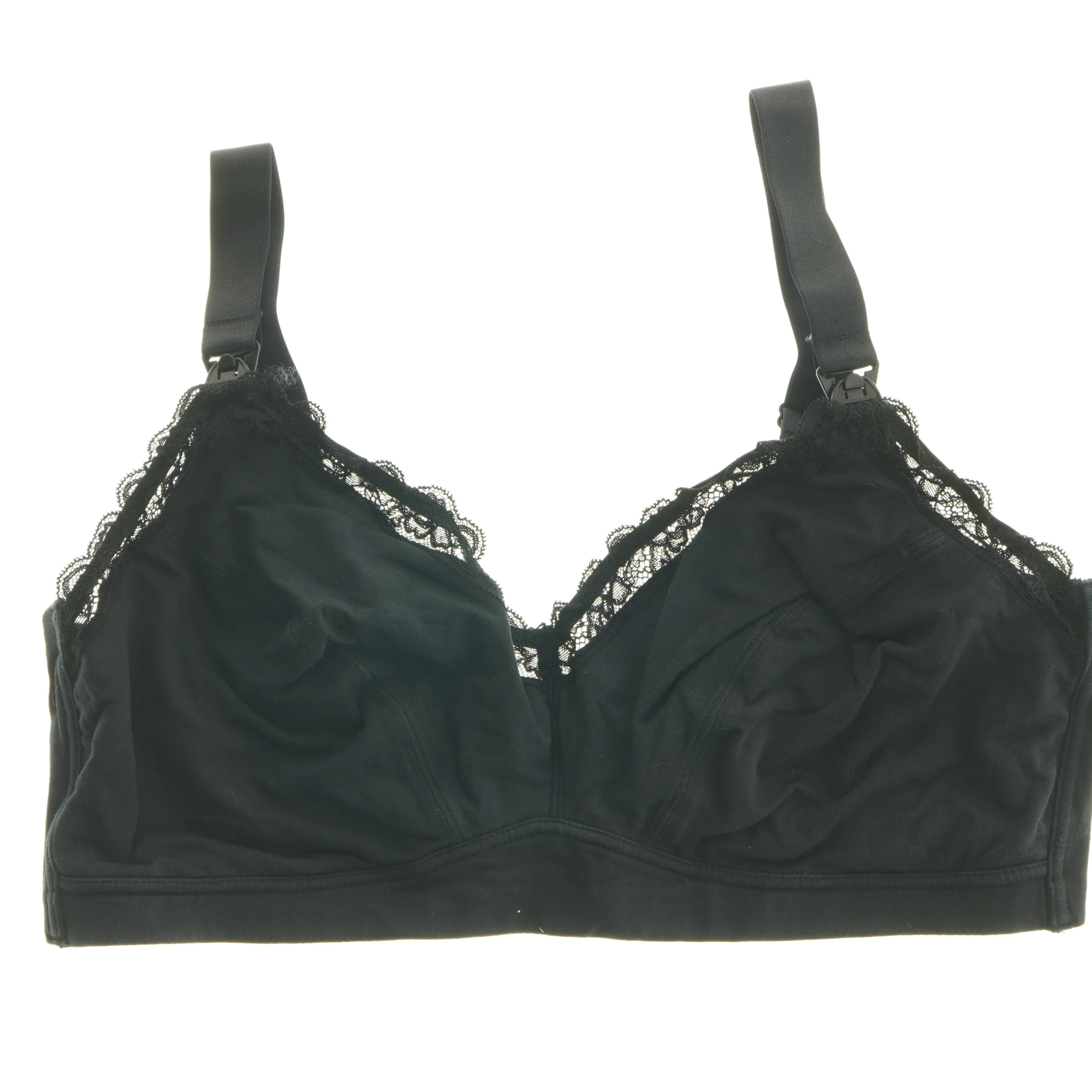 Sort bh med blonde detaljer fra Lindex (str. 90F cm)