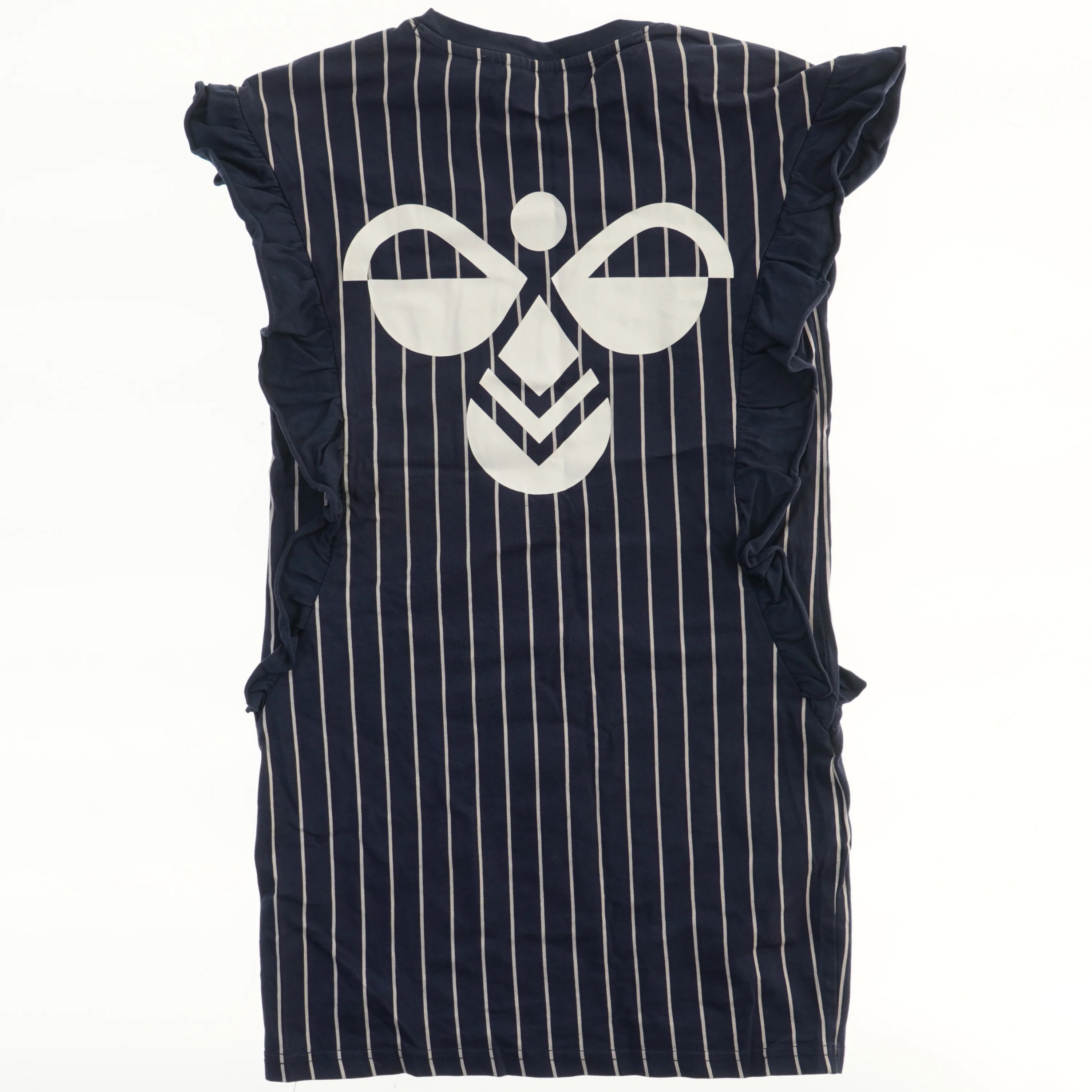 Kjole med striber og flæser fra Hummel (str. 128)