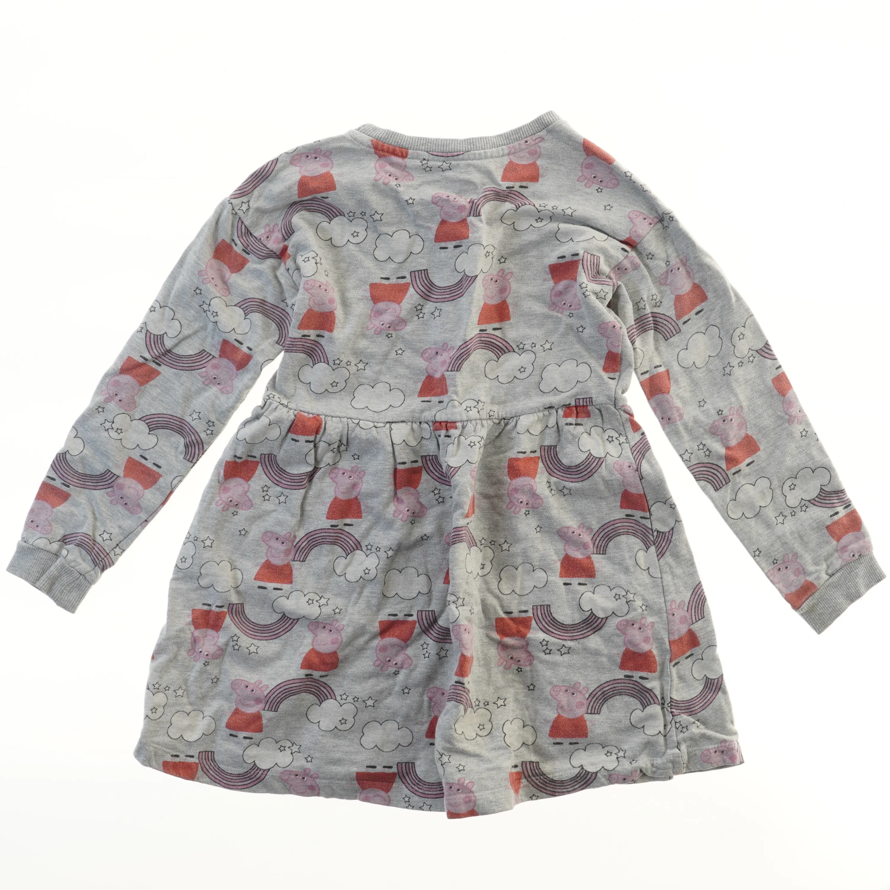 Børnekjole med tegneserieprint fra Peppa Pig (str. 122)