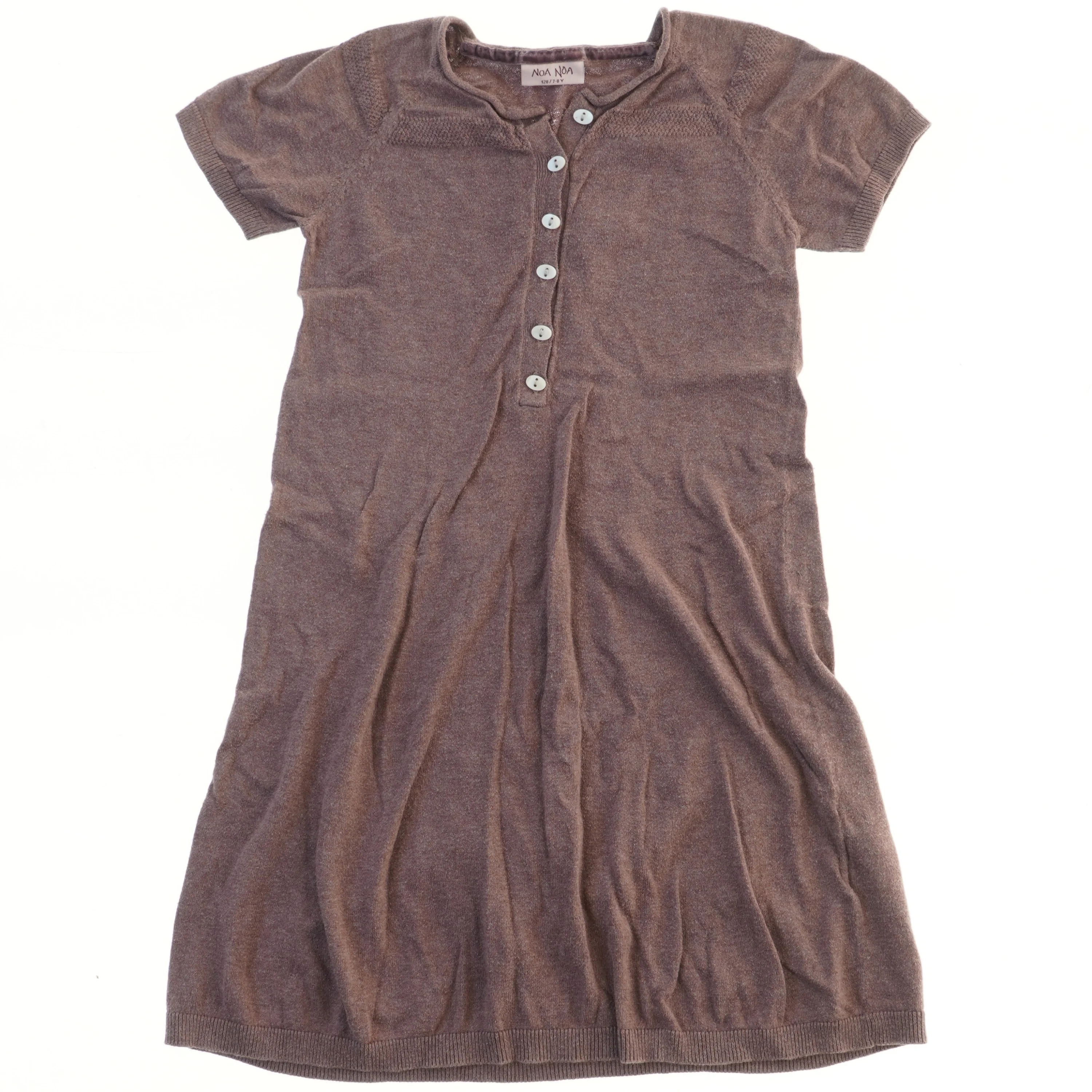 Kortærmet kjole med knapper fra Noa Noa (str. 128)