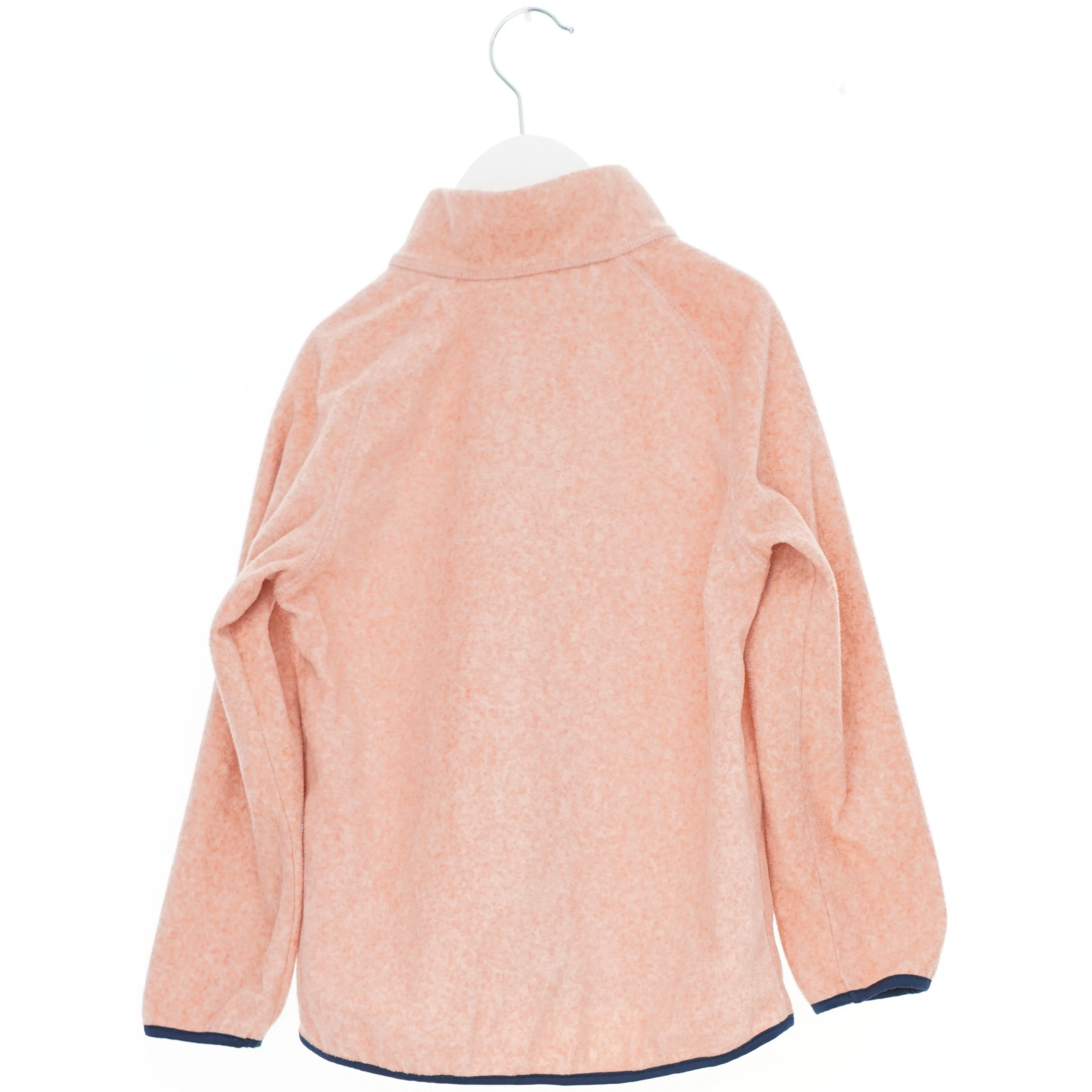 Orange fleecejakke med lynlås fra H&M (str. 110)