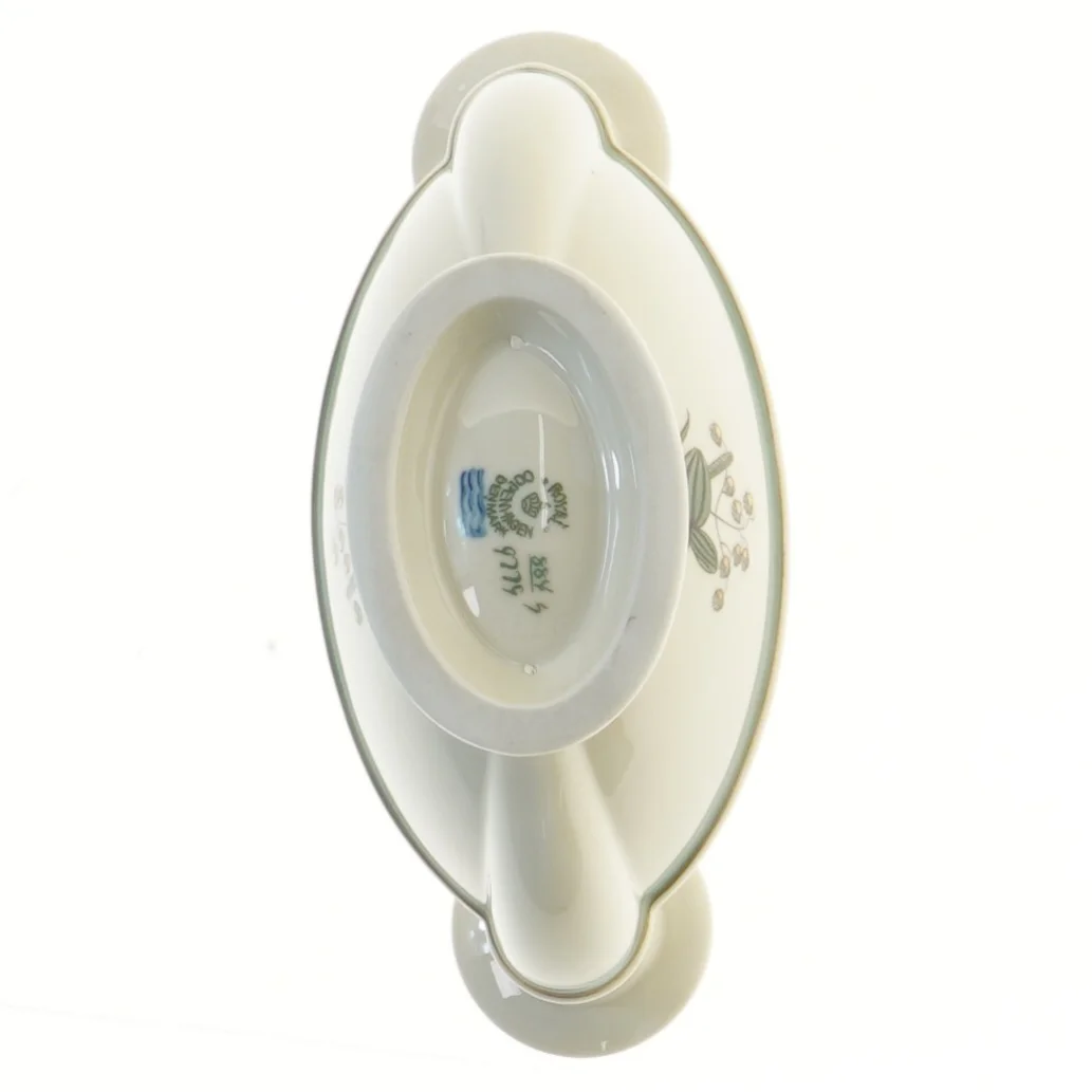 Porcelænslysestage med blomsterdesign fra Royal Copenhagen (str. 20 cm)