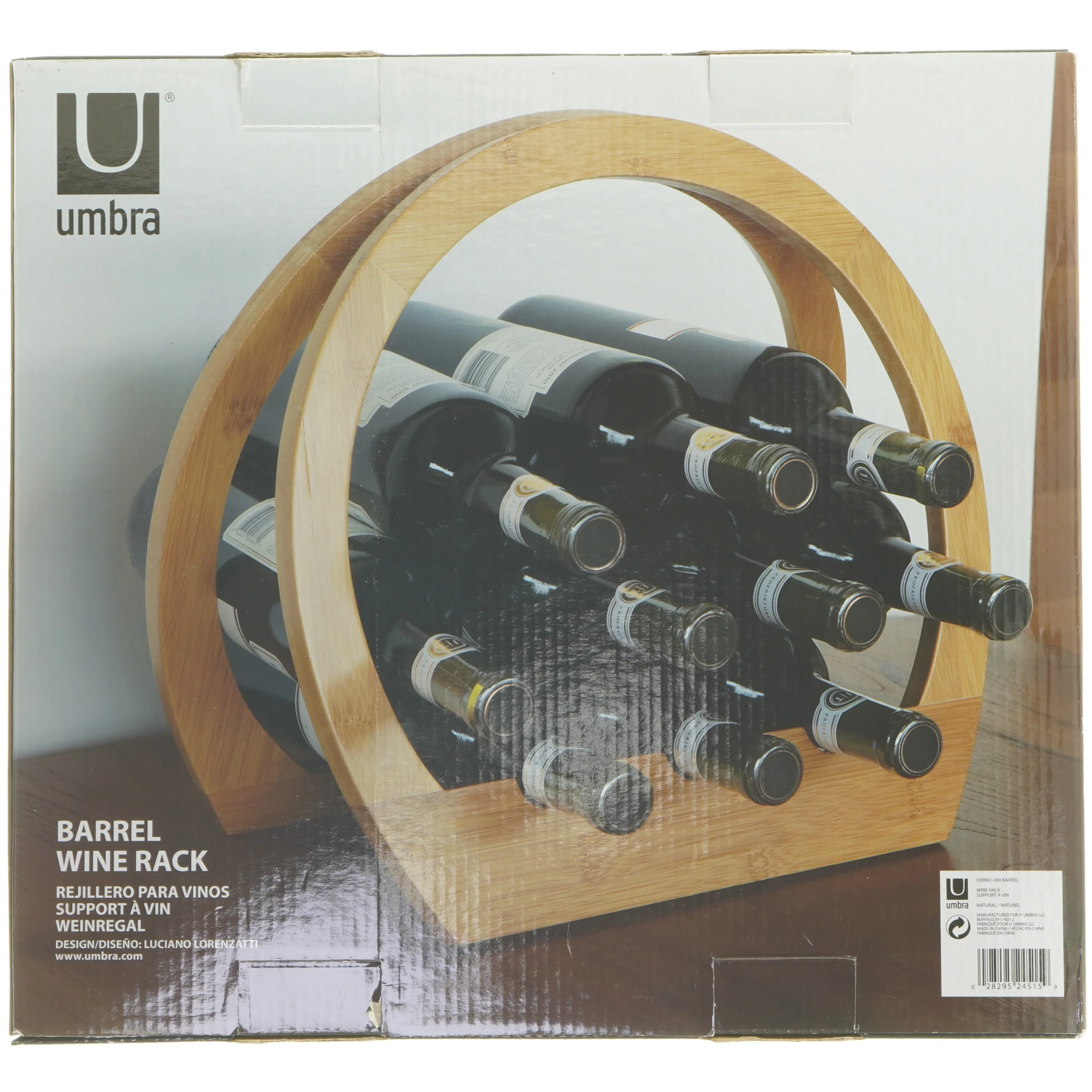 Vinreol i træ fra Umbra (str. 34x37 cm)