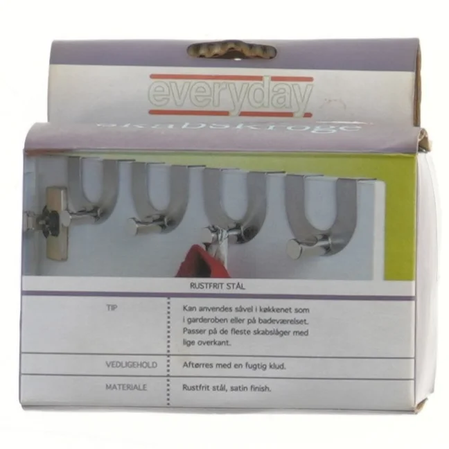 Rustfrie stål knager fra Everyday (str. 7x6x2 cm)