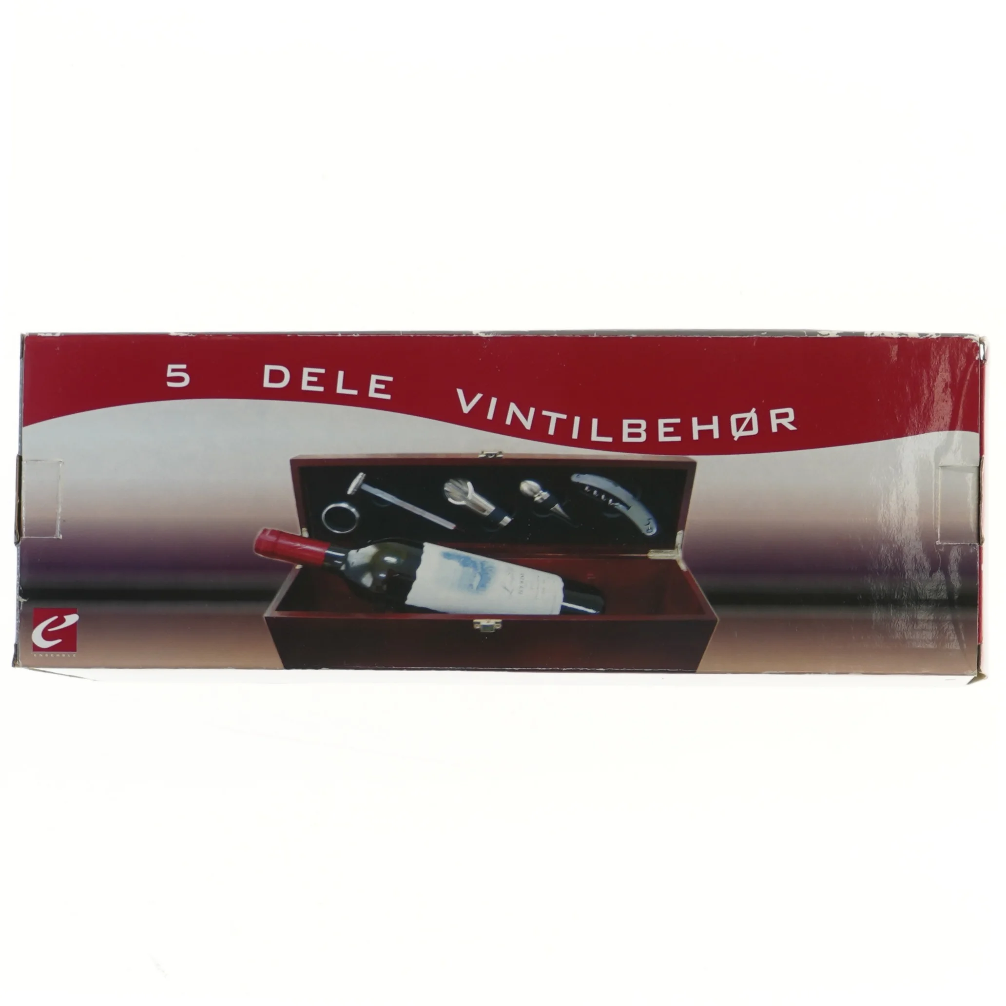 Vin tilbehør sæt i trækasse fra Ensemble (str. 36x11x12 cm)