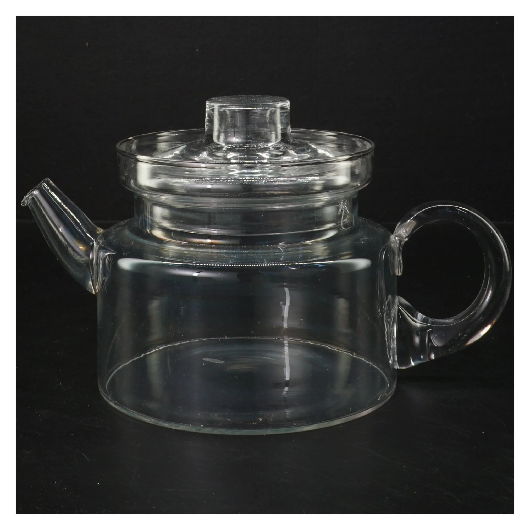 Glas tepotte med hætte (str. Ø 14 cm)