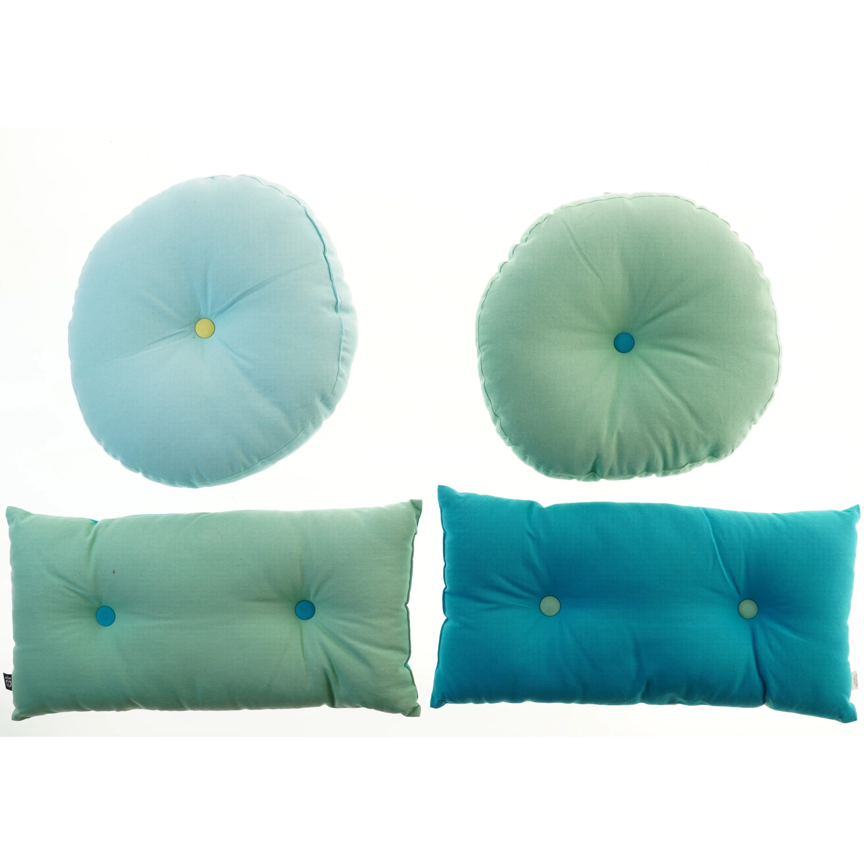 Sæt af puder (str. 4 stk 58,5x30 & Ø 43 cm)