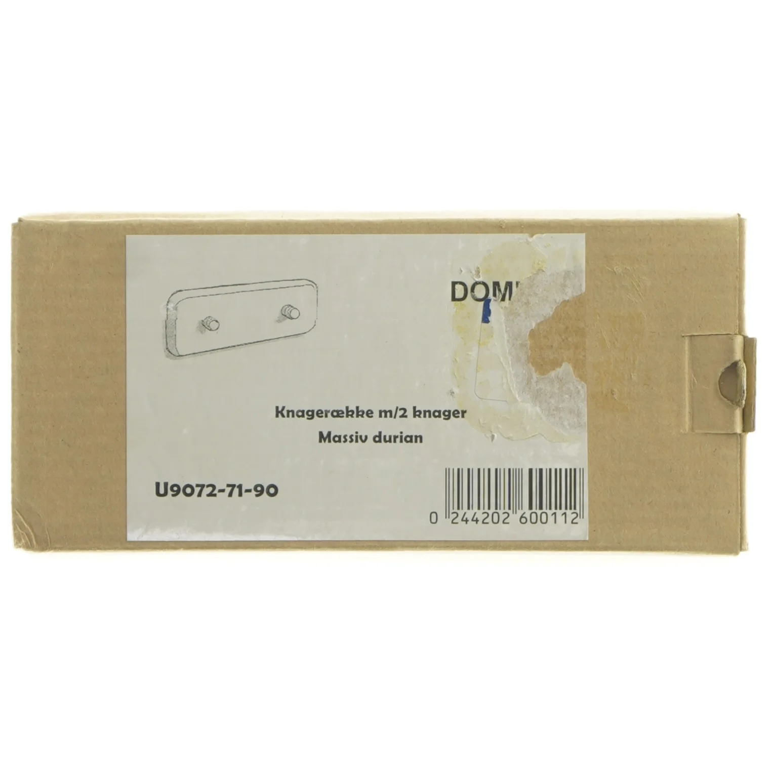 Domino knagerække med 2 knager fra Domino (str. 16x7 cm)