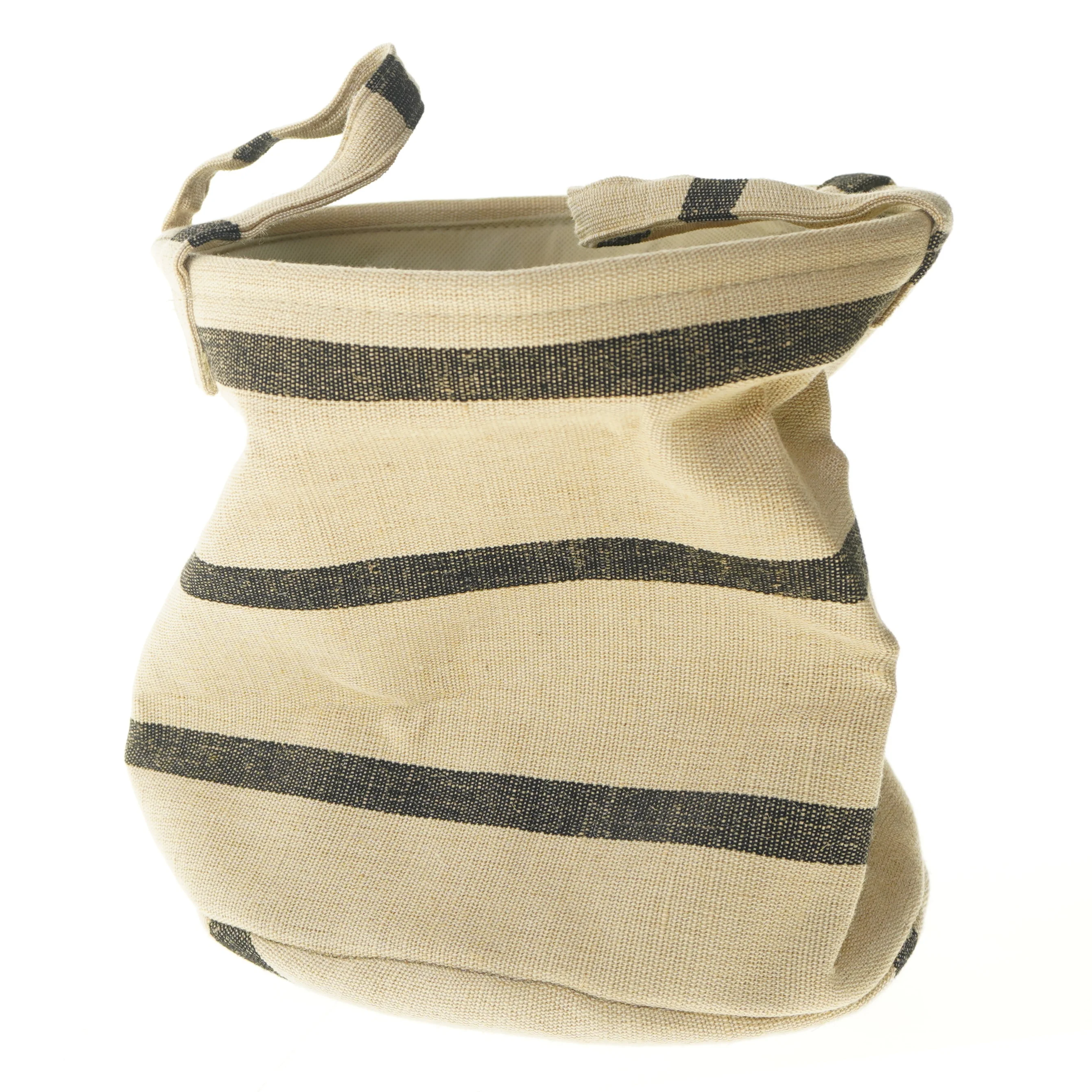 Opbevaringskurv Sødahl med striber (str. Ø 32,5 cm længde 28 cm)