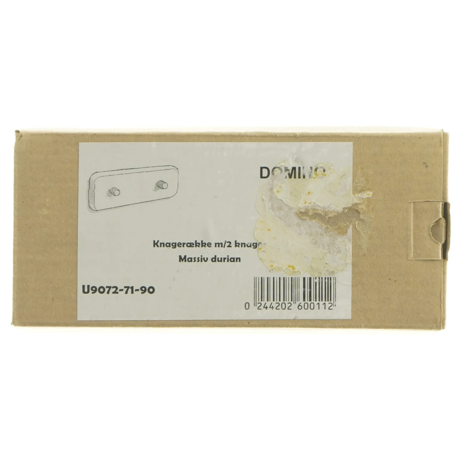 Knagerække med to knager (str. 16x7 cm)