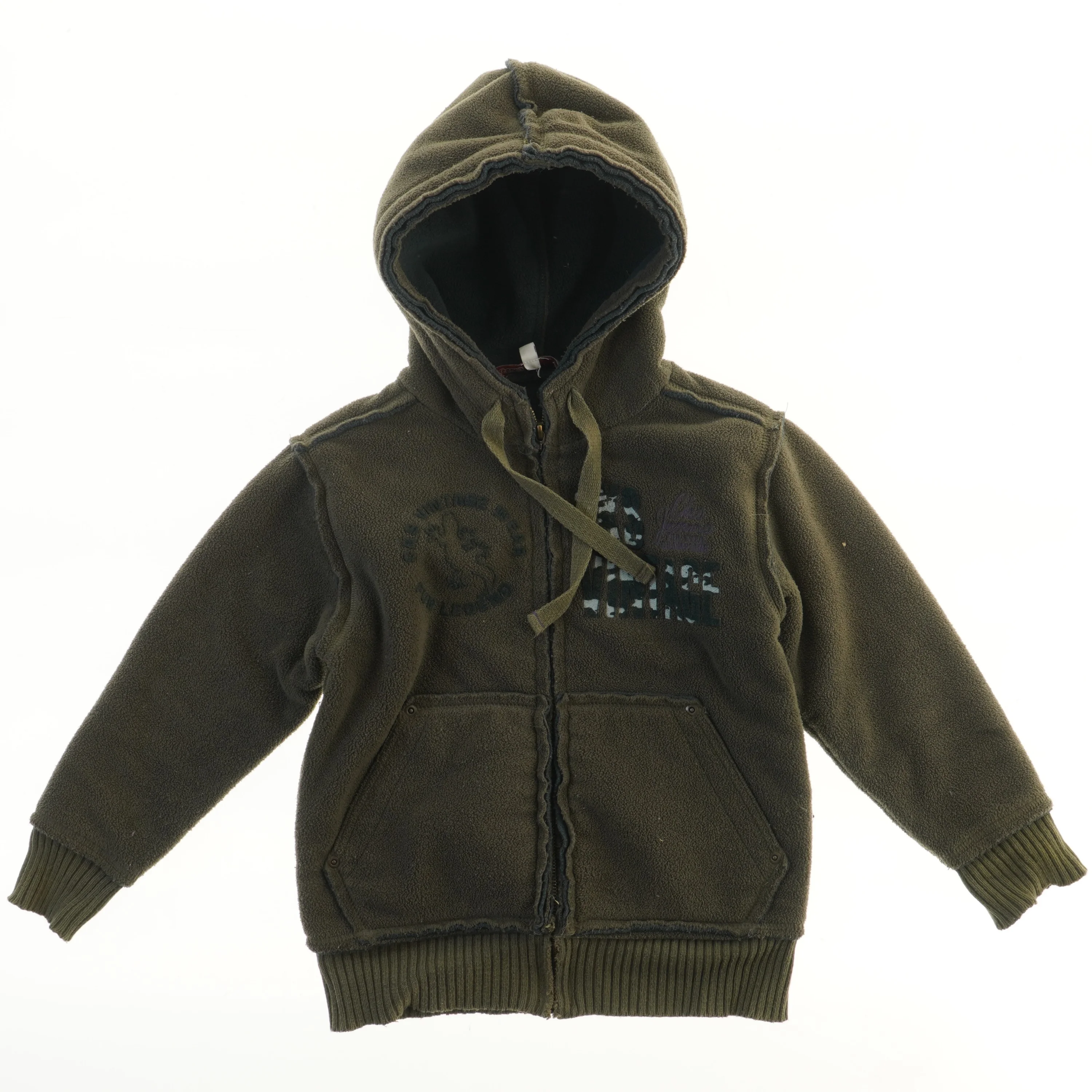 Hættetrøje i fleece (str. 116)