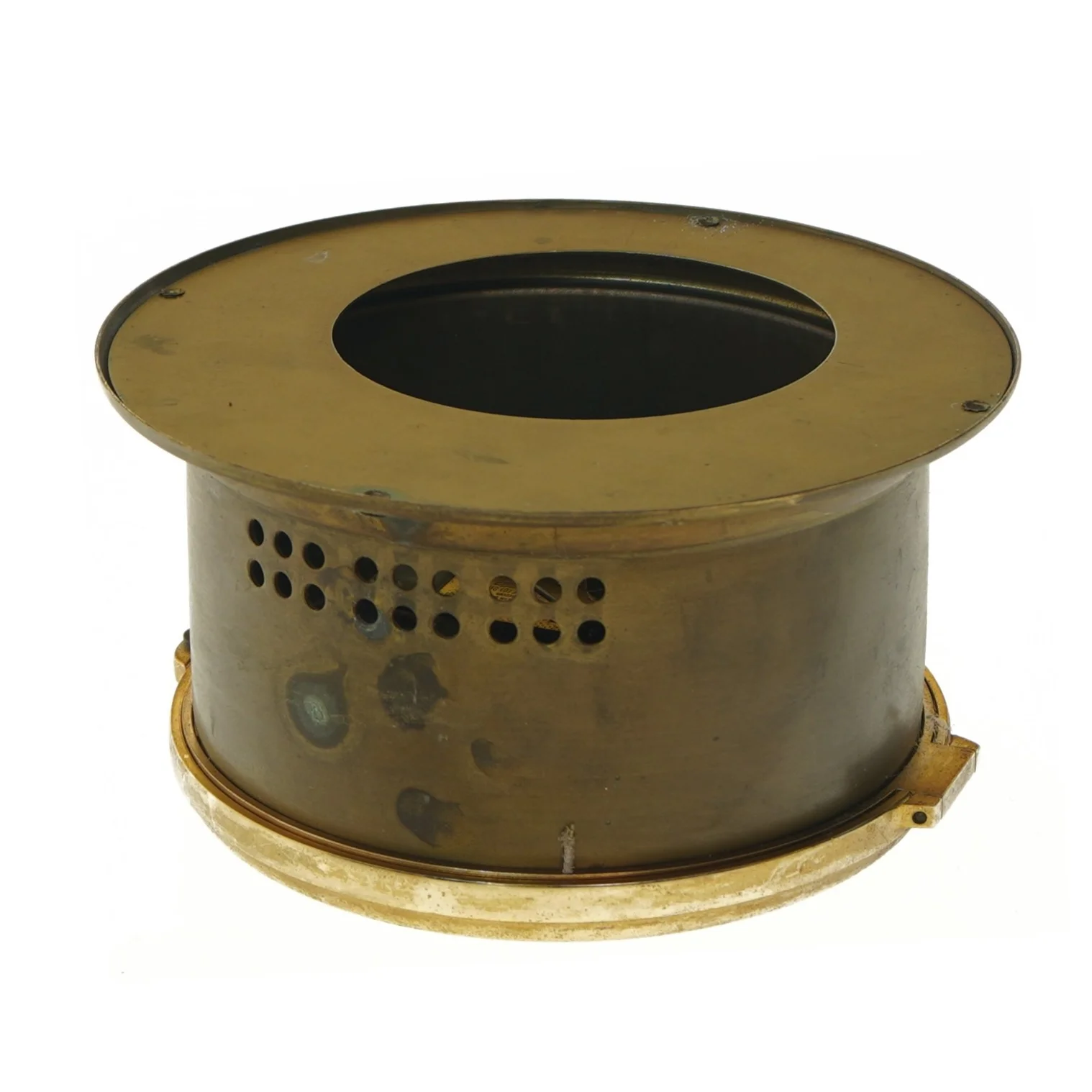 Skibsur i messing Quartz (str. Ø 15,5x9,5 cm)