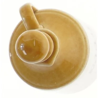 Keramikflaske med låg (str. 16 cm)