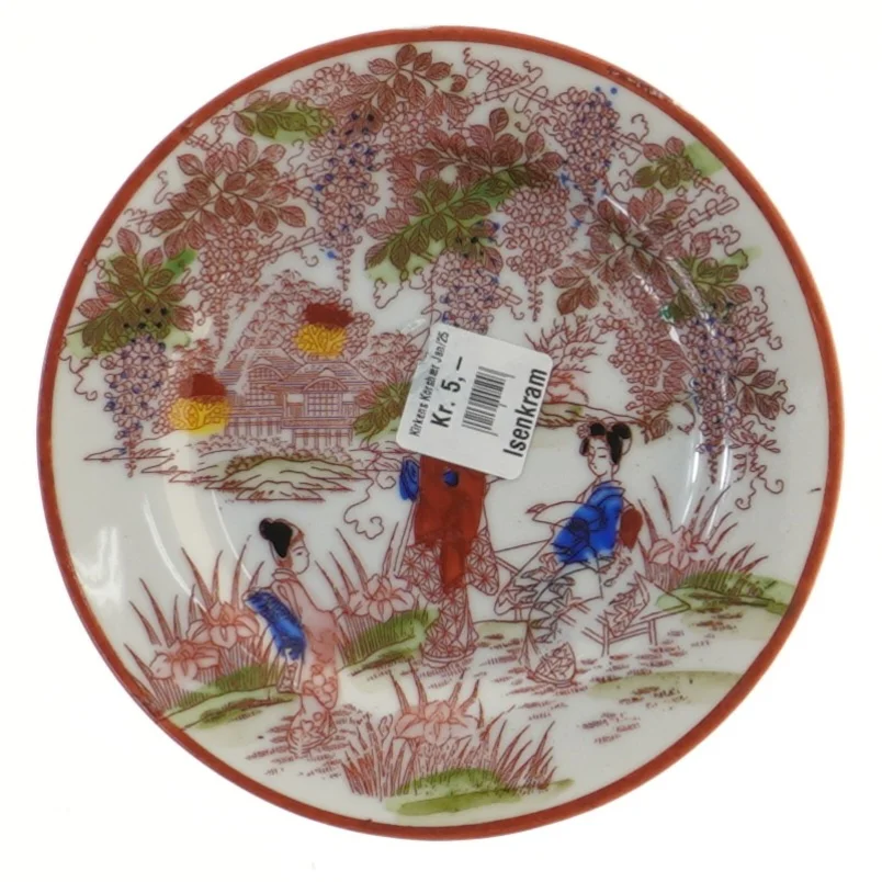 Dekorative tallerkener med orientalsk motiv (str. Ø 15,5 cm)
