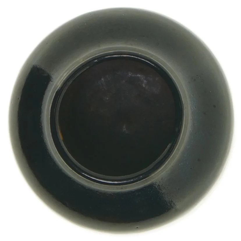 Keramikvase med mørkeblå glasur (str. 10 cm)