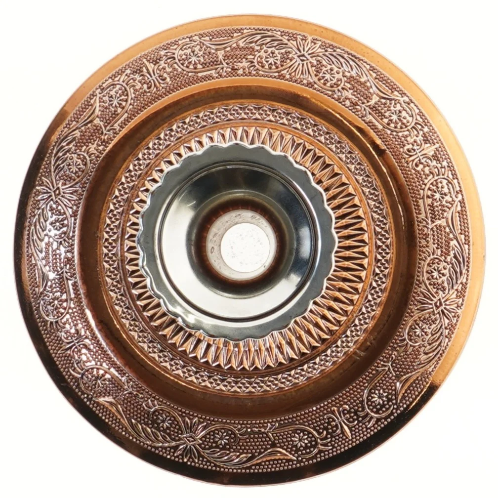 "Kobber"dekoreret kagefad (str. Ø 20 cm)