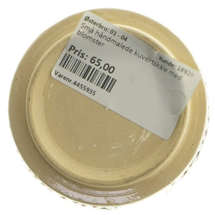 Kuvert skåle, håndmalede (str. 8 cm)