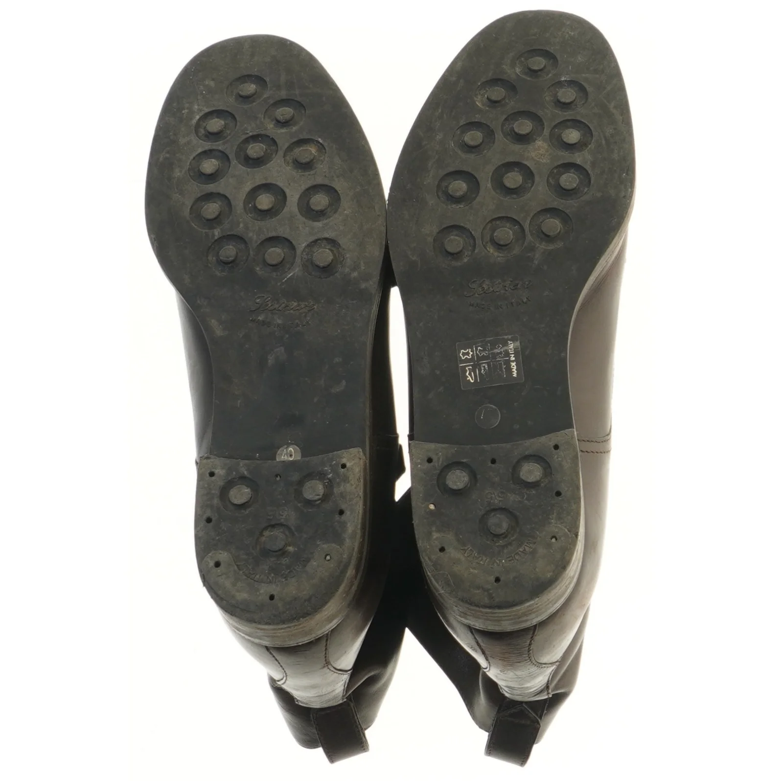 Brune skindstøvler med spænder fra Fratelli Rossetti (str. 40 )