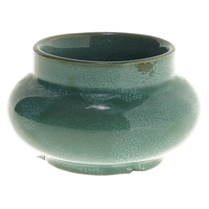 Keramisk skål med blå glasur (str. Ø 9 cm)