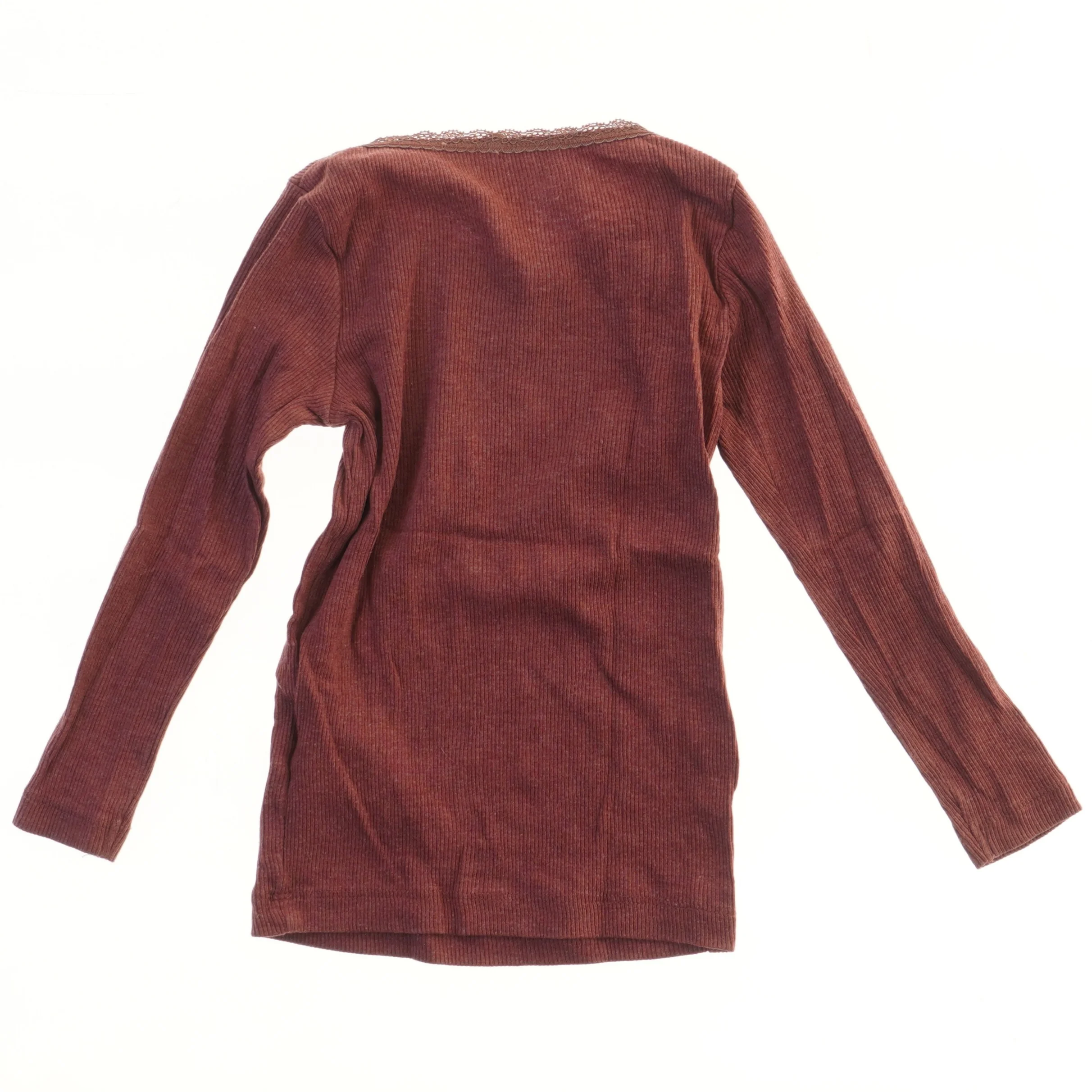 Langærmet bluse med blondekant fra Name It (str. 98)