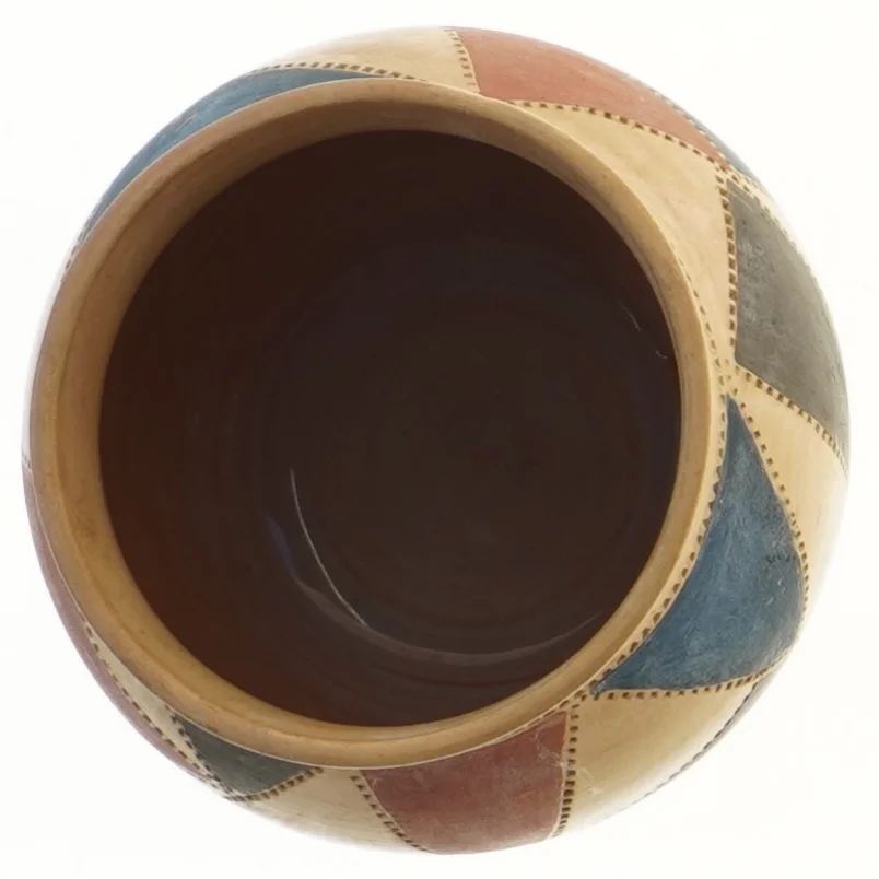 Dekorativ vase med mønster (str. Ø 11,5x15 cm)